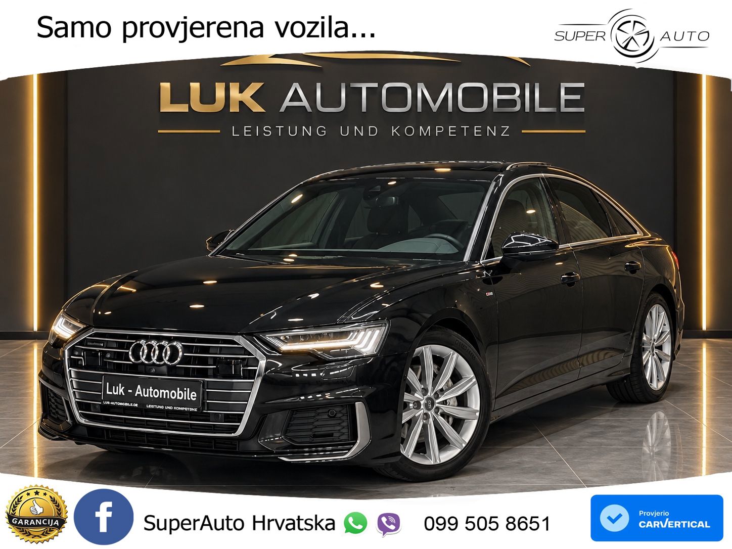 Audi A6 50 TDI V6 (286 KS) quattro tiptronic S line ZRAČNI+ACC+GR SJED+360