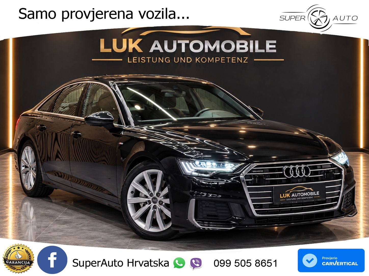 Audi A6 50 TDI V6 (286 KS) quattro tiptronic S line ZRAČNI+ACC+GR SJED+360