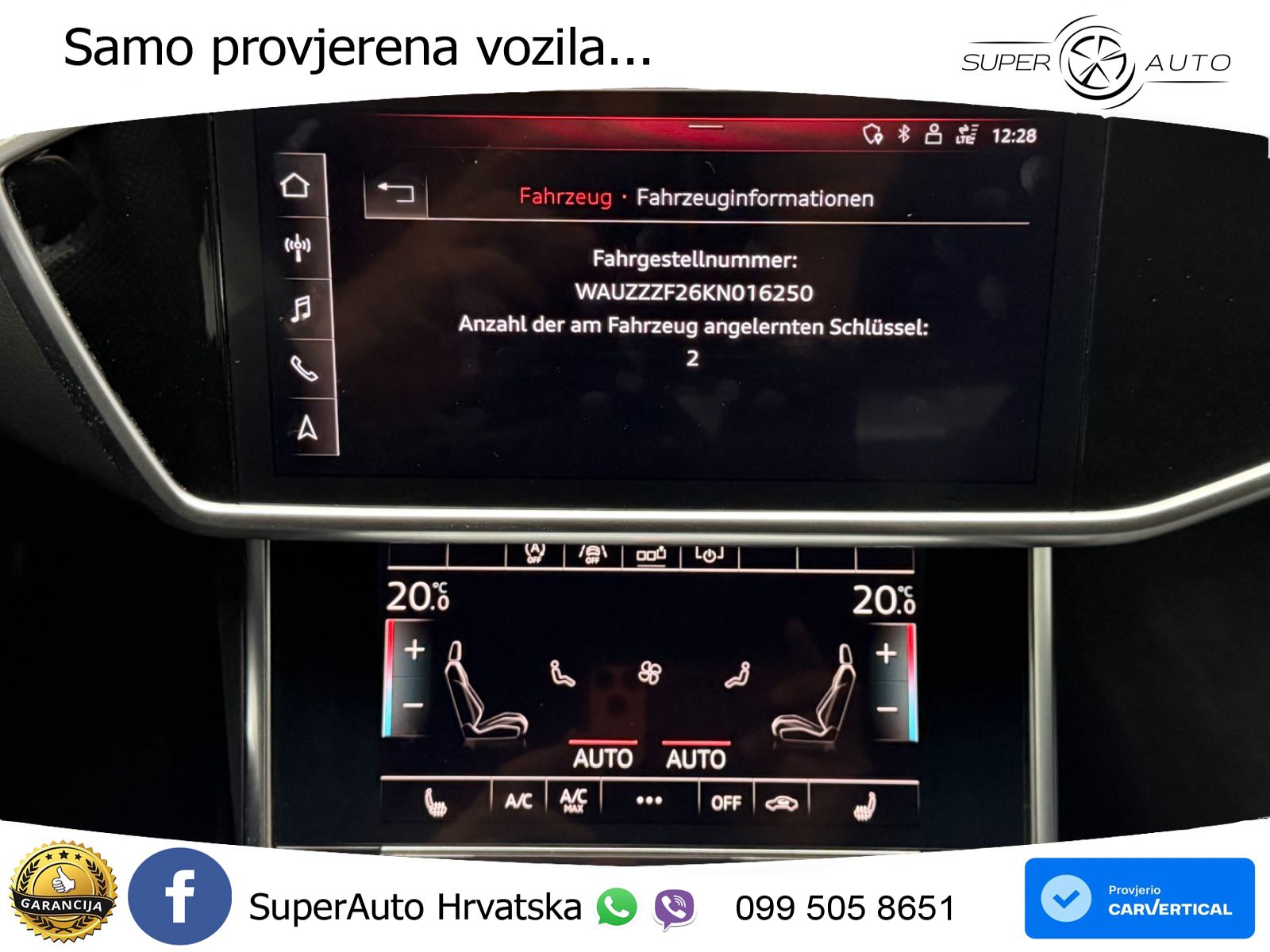 Audi A6 50 TDI V6 (286 KS) quattro tiptronic S line ZRAČNI+ACC+GR SJED+360