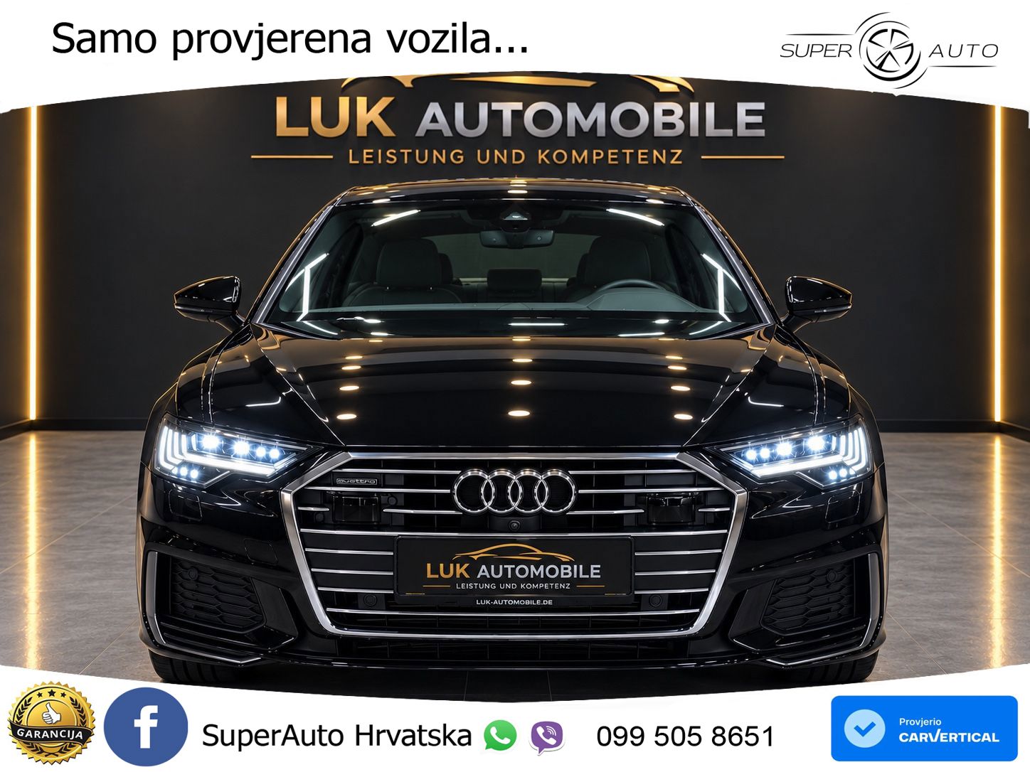 Audi A6 50 TDI V6 (286 KS) quattro tiptronic S line ZRAČNI+ACC+GR SJED+360