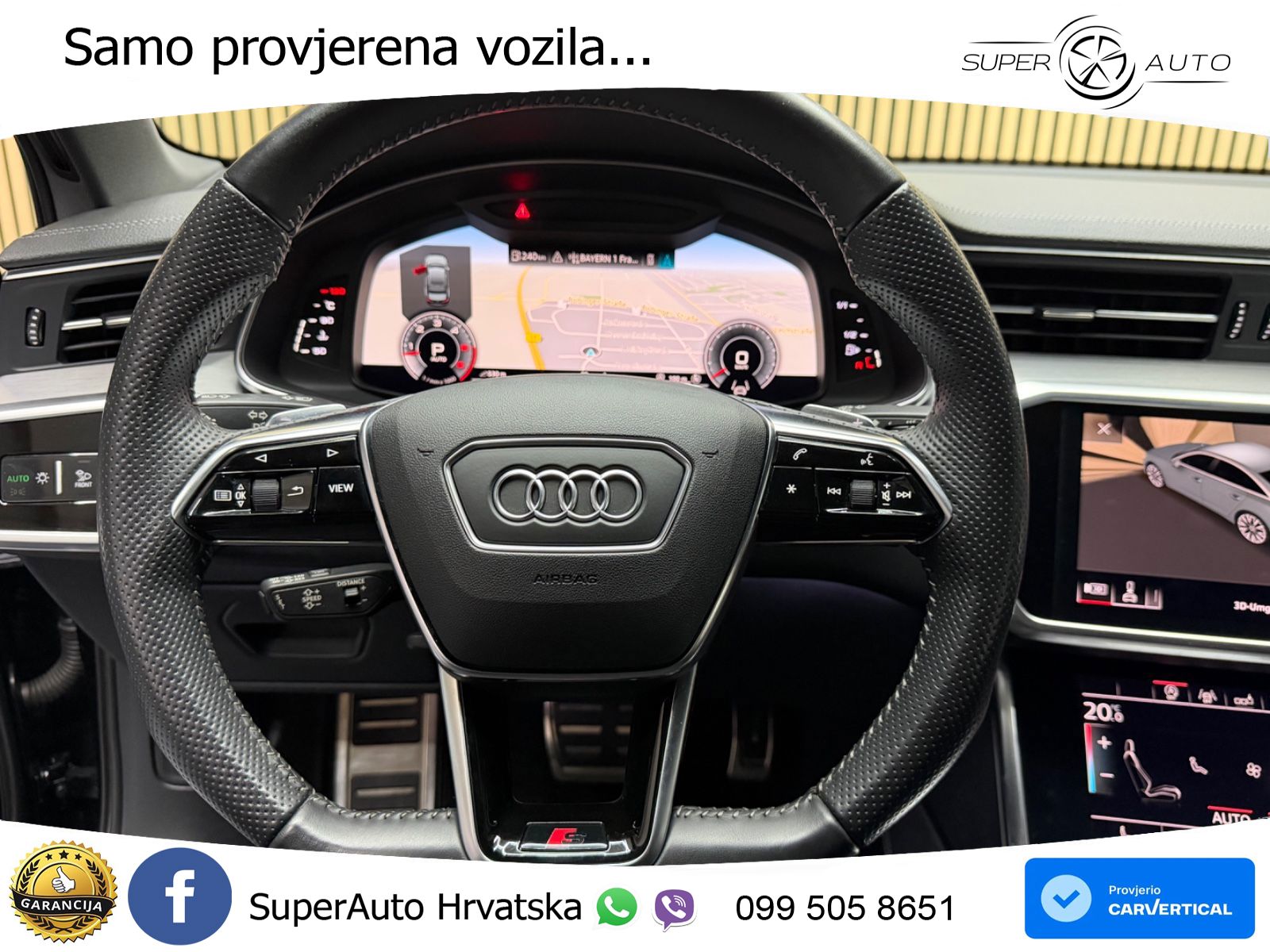 Audi A6 50 TDI V6 (286 KS) quattro tiptronic S line ZRAČNI+ACC+GR SJED+360