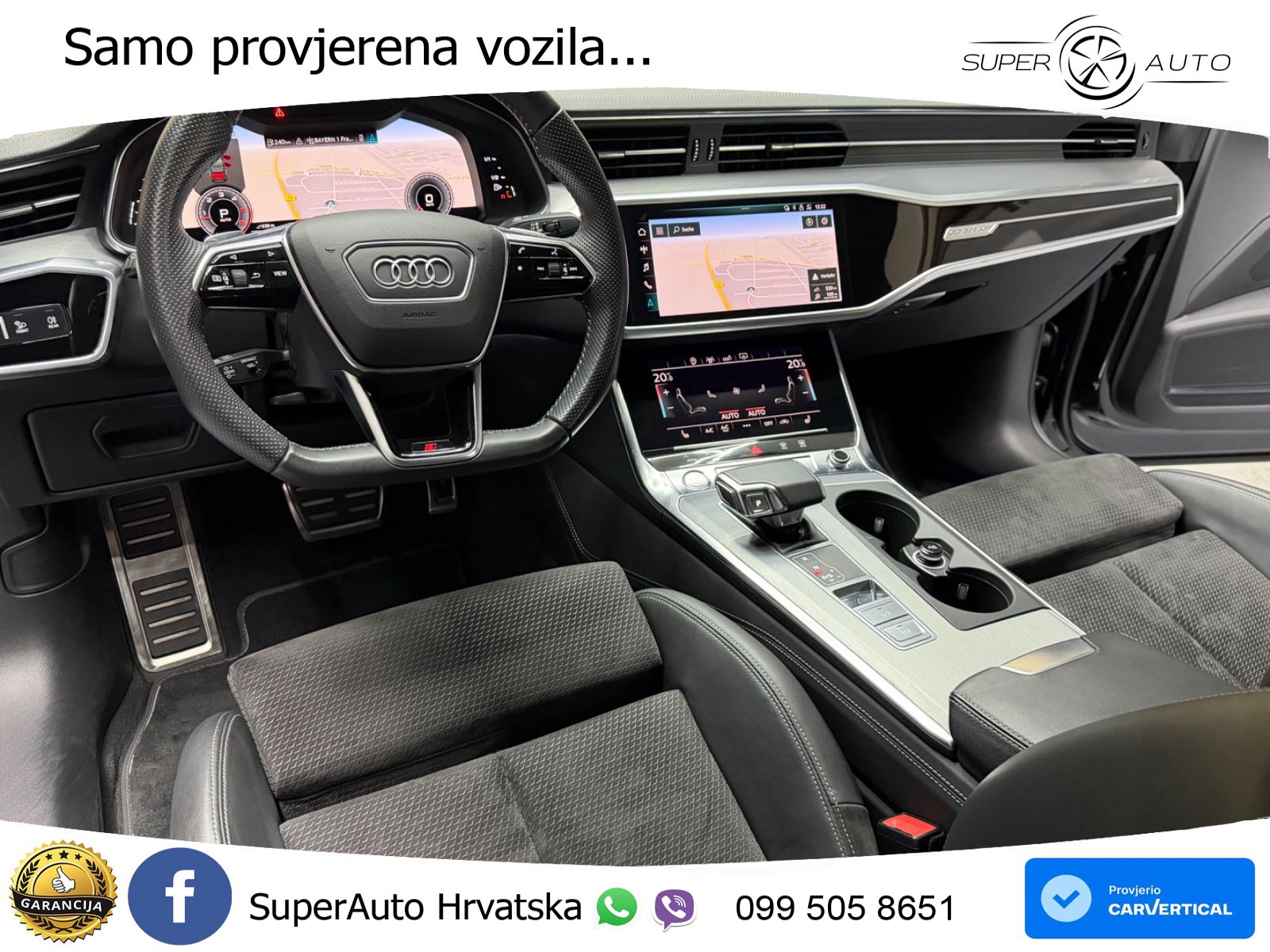 Audi A6 50 TDI V6 (286 KS) quattro tiptronic S line ZRAČNI+ACC+GR SJED+360