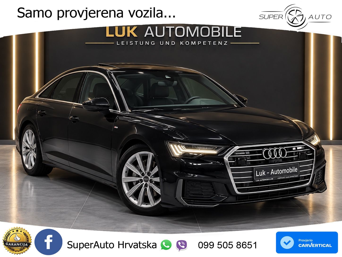 Audi A6 50 TDI V6 (286 KS) quattro tiptronic S line ZRAČNI+ACC+GR SJED+360