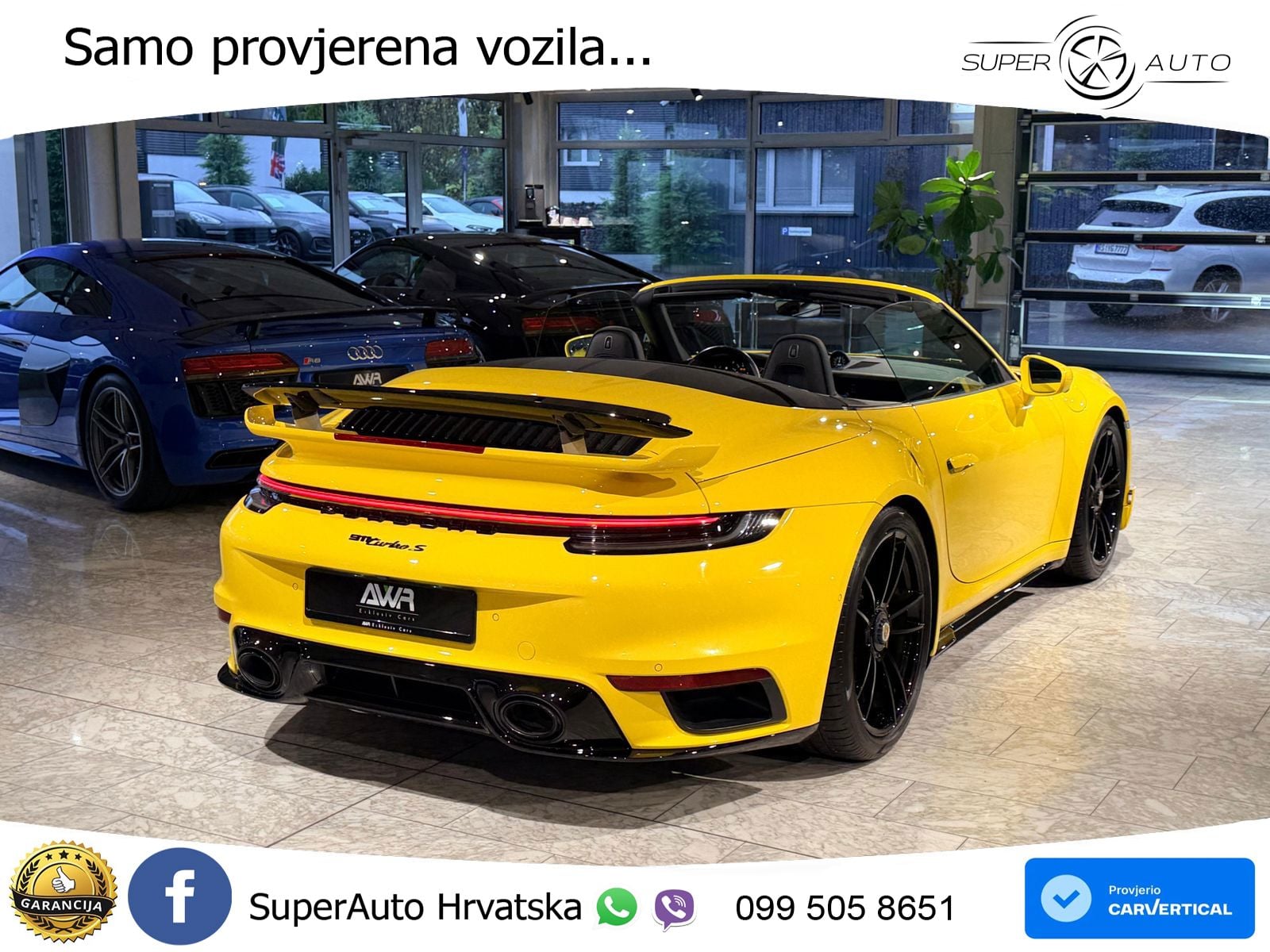 Porsche 911 Turbo S Cabriolet 3.8 (650 KS) PDK ZRAČNI+ACC+GR SJED+KAM
