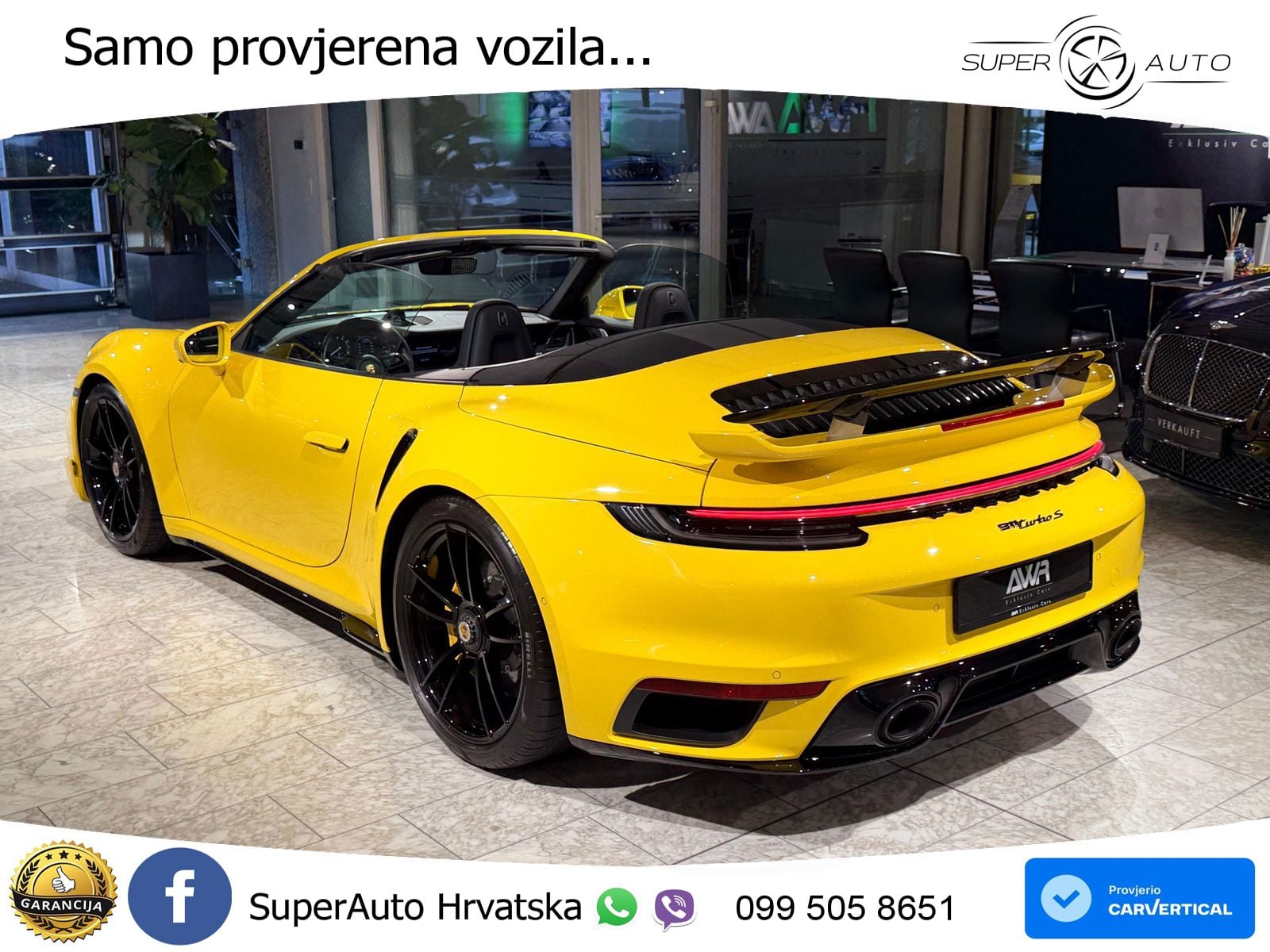 Porsche 911 Turbo S Cabriolet 3.8 (650 KS) PDK ZRAČNI+ACC+GR SJED+KAM