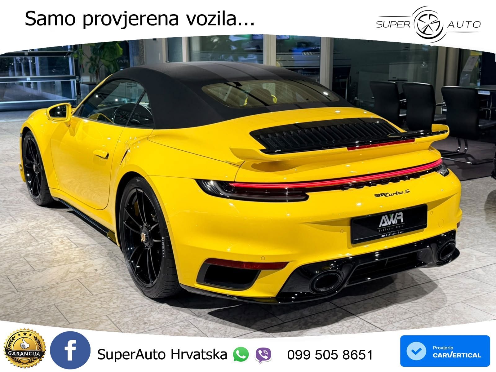 Porsche 911 Turbo S Cabriolet 3.8 (650 KS) PDK ZRAČNI+ACC+GR SJED+KAM