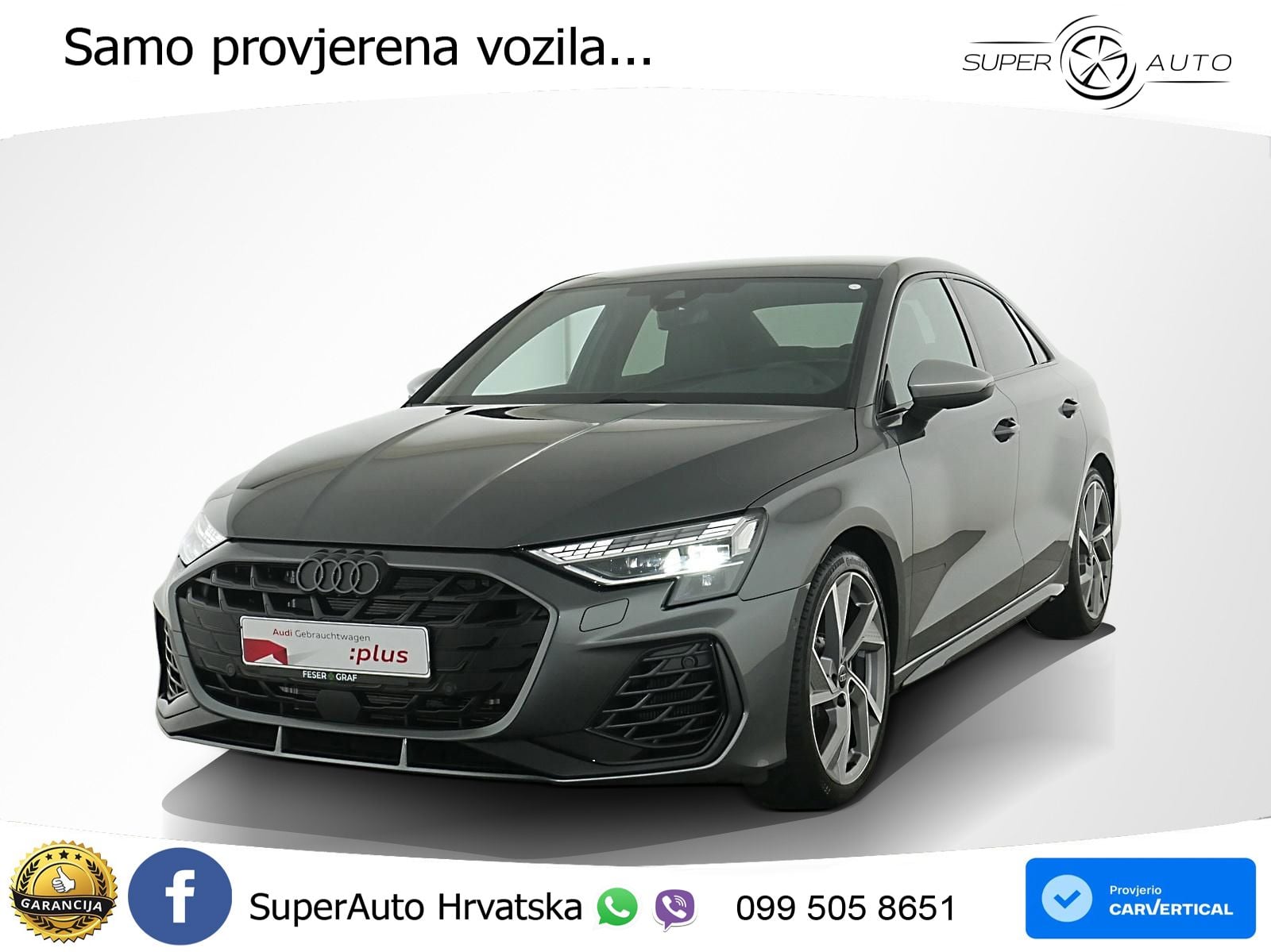 Audi S3 Limuzina 2.0 TFSI (333 KS) quattro S tronic LED+GR SJED+ACC