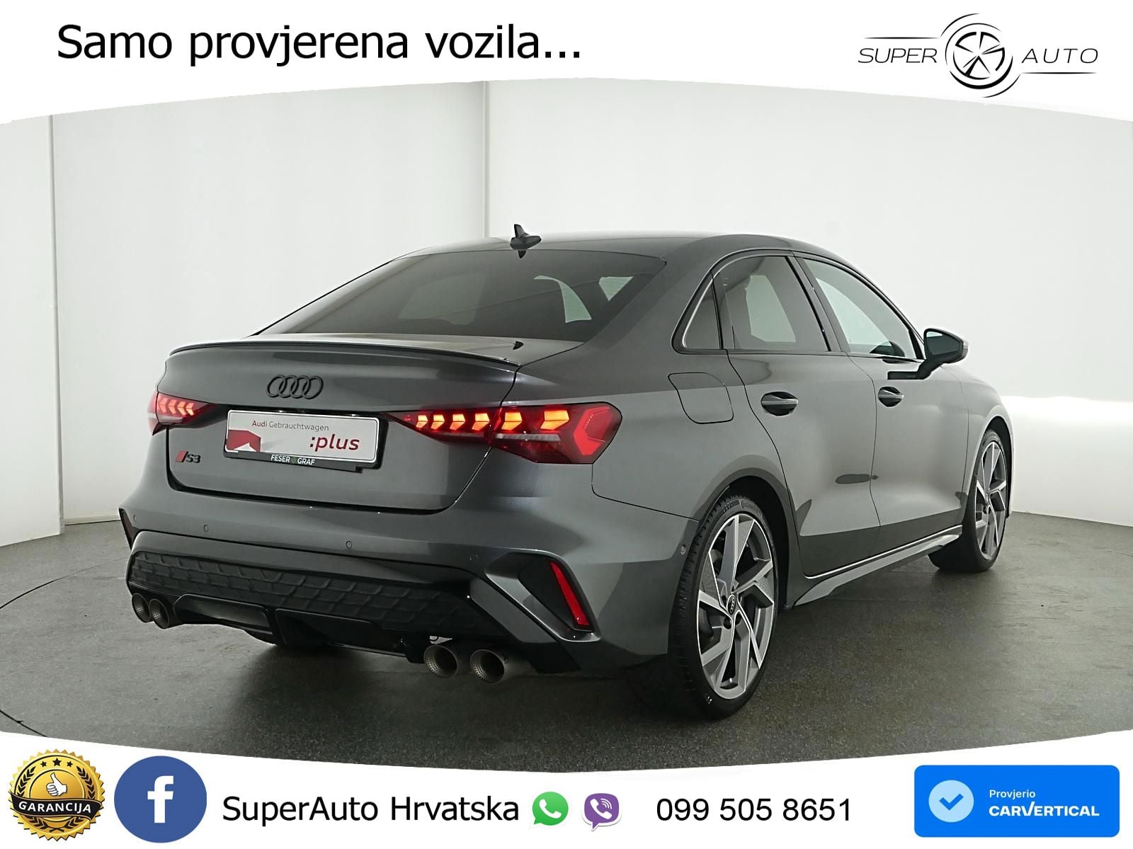 Audi S3 Limuzina 2.0 TFSI (333 KS) quattro S tronic LED+GR SJED+ACC