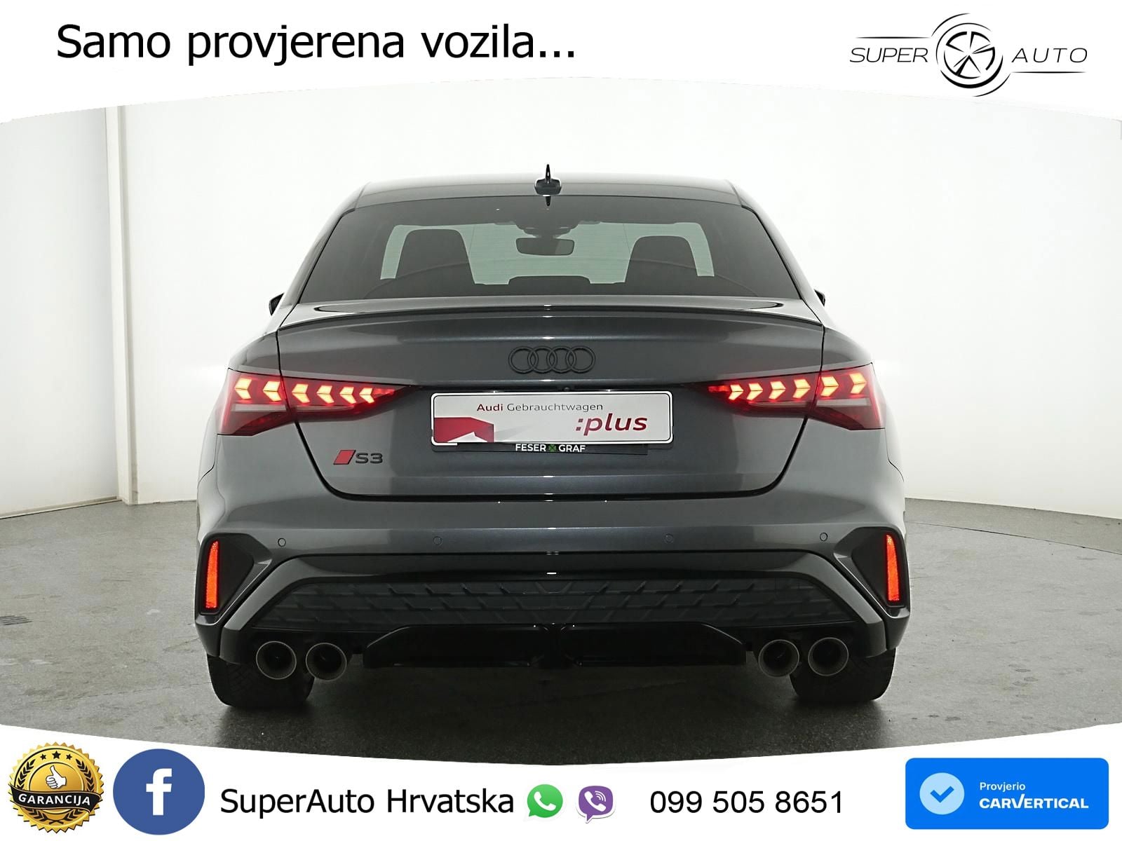 Audi S3 Limuzina 2.0 TFSI (333 KS) quattro S tronic LED+GR SJED+ACC