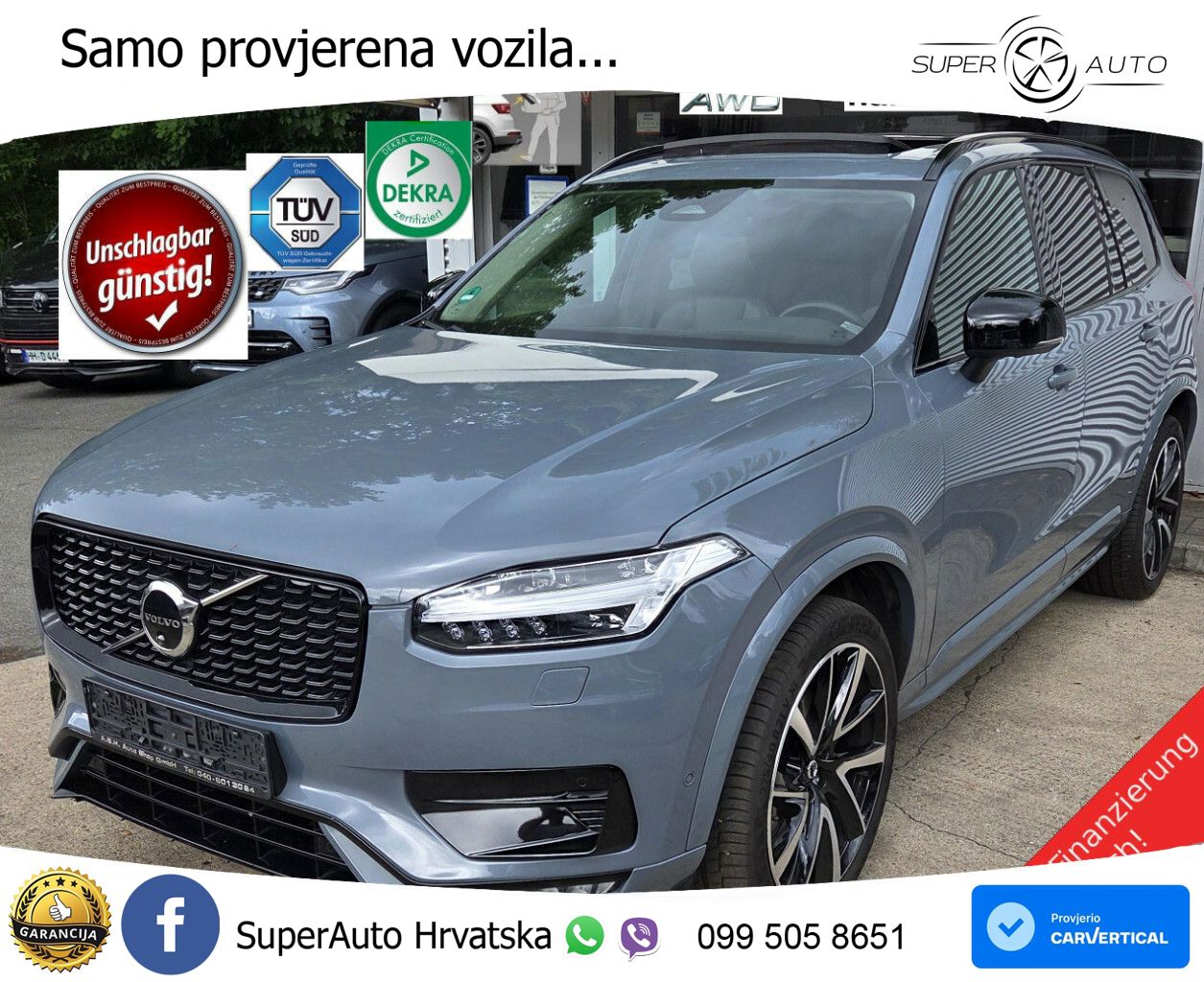 Volvo XC90 2.0 B5 Diesel AWD Automatic ZRAČNI+ACC+GR SJED+KAM+PANO