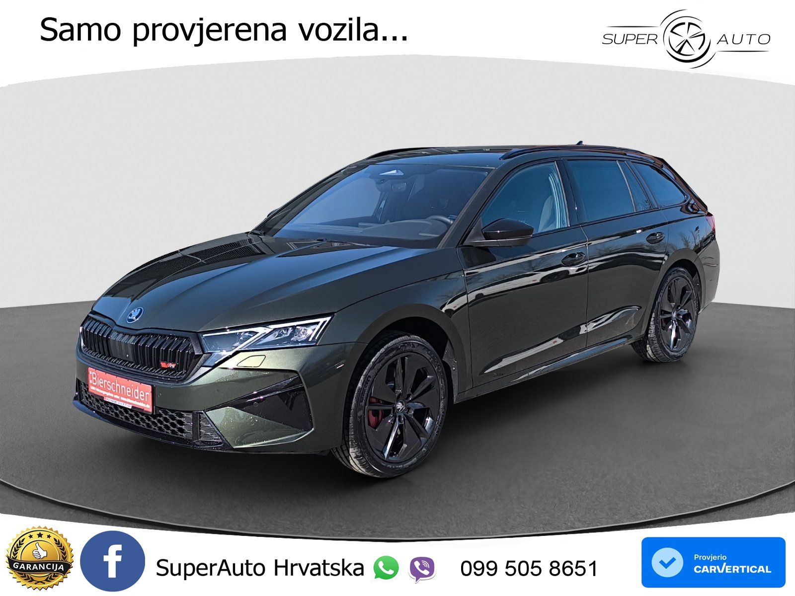Škoda Octavia Combi RS 2.0 TSI (265 KS) DSG LED+GR SJED+ACC