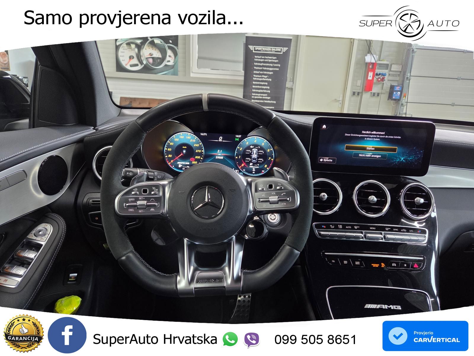 Mercedes AMG GLC 63 S V8 (510 KS) 4MATIC+ MCT ZRAČNI+ACC+GR SJED+360