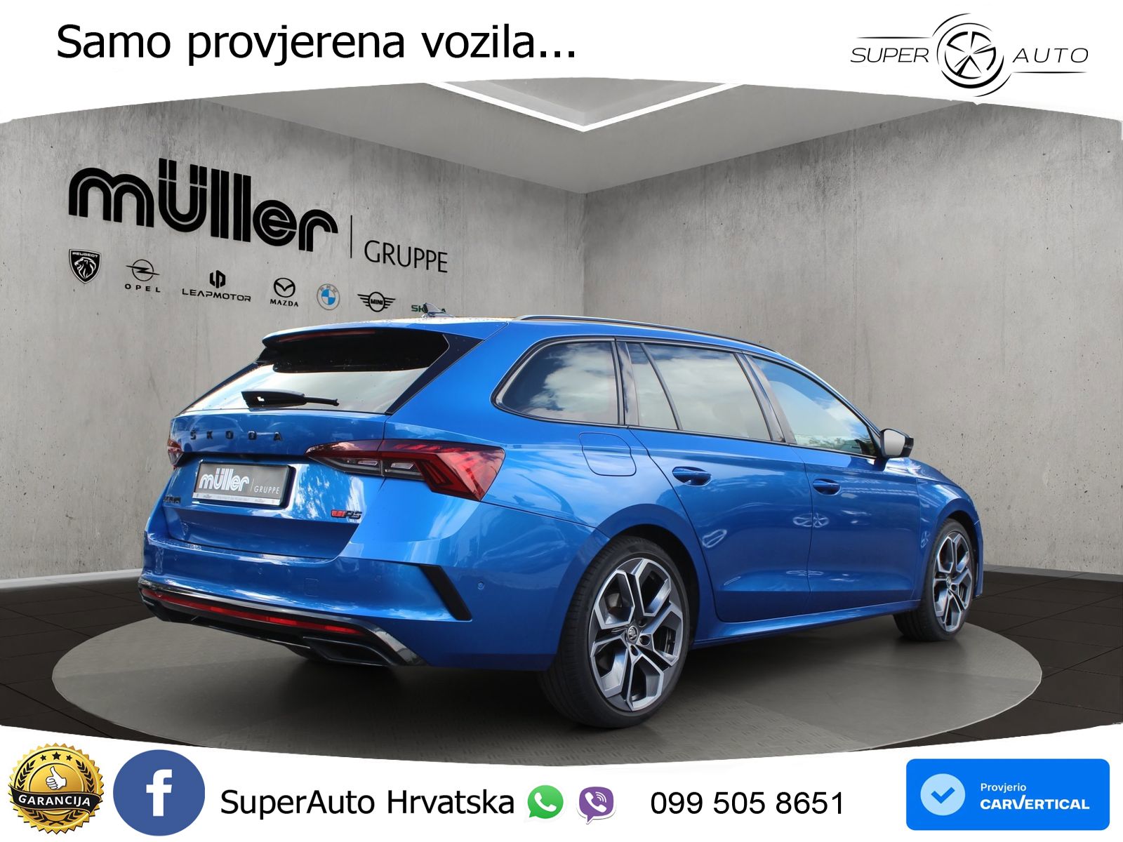 Škoda Octavia Combi RS 2.0 TDI (200 KS) 4x4 DSG LED+GR SJED+ACC