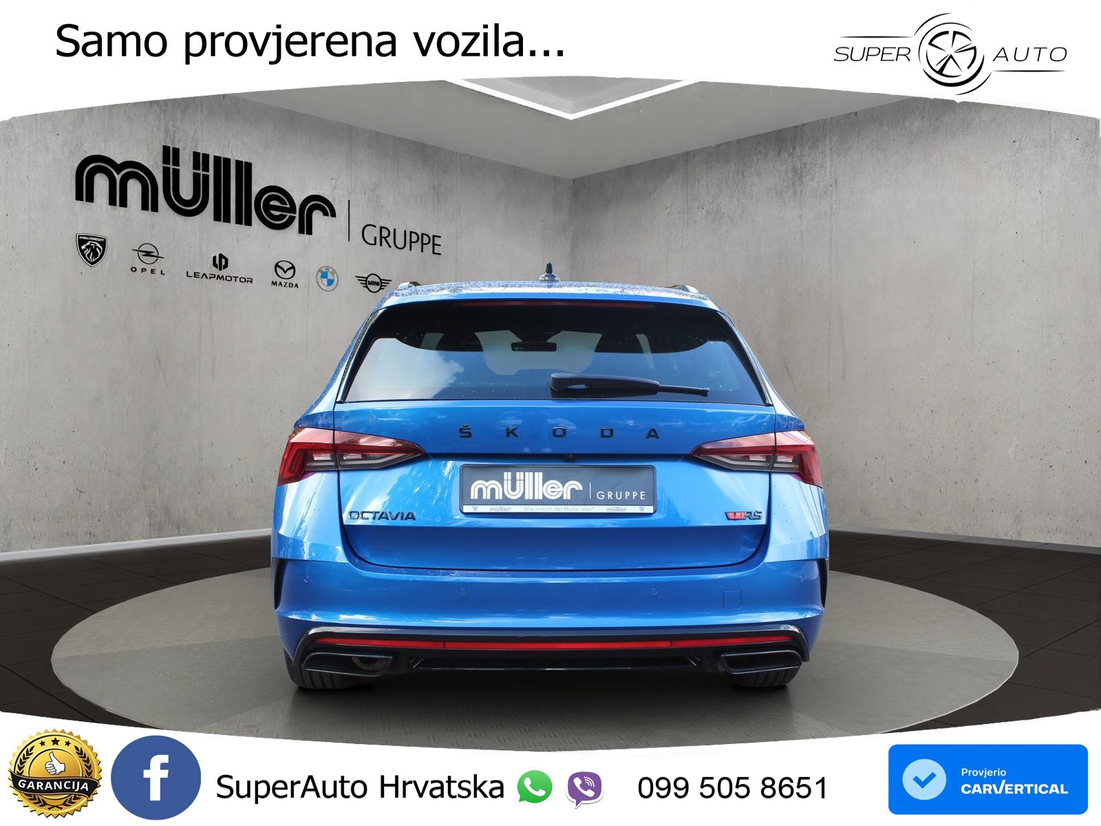 Škoda Octavia Combi RS 2.0 TDI (200 KS) 4x4 DSG LED+GR SJED+ACC