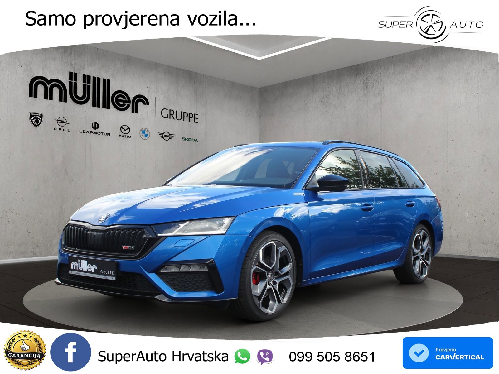 Škoda Octavia Combi RS 2.0 TDI (200 KS) 4x4 DSG LED+GR SJED+ACC