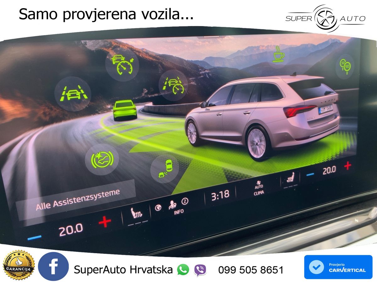 Škoda Octavia Combi 2.0 TDI (150 KS) DSG Selection MATRIX+GR SJED+KAM