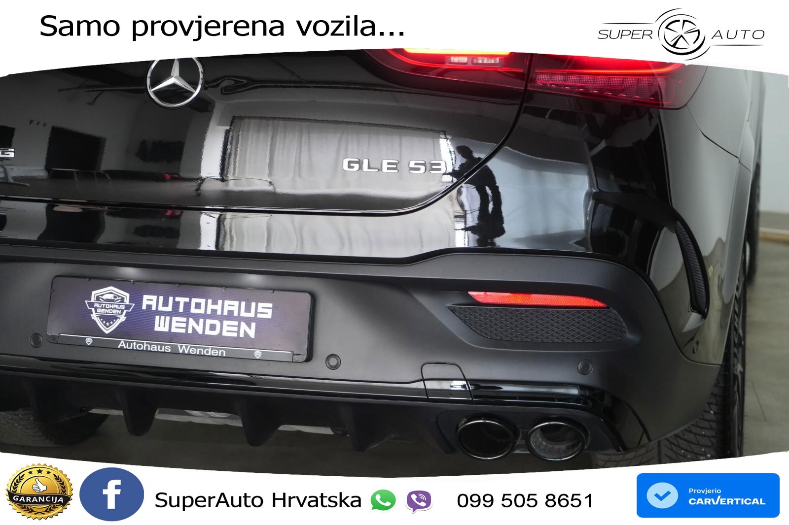 Mercedes AMG GLE 53 (435 KS) EQ Boost 4MATIC+ AMG SPEEDSHIFT TCT 9G ACC+HEAD+GR SJED+360+PANO