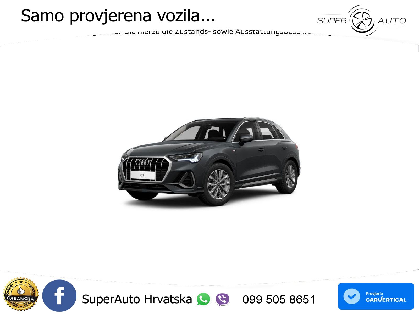 Audi Q3 40 TFSI (190 KS) quattro S tronic S line LED+GR SJED+ACC