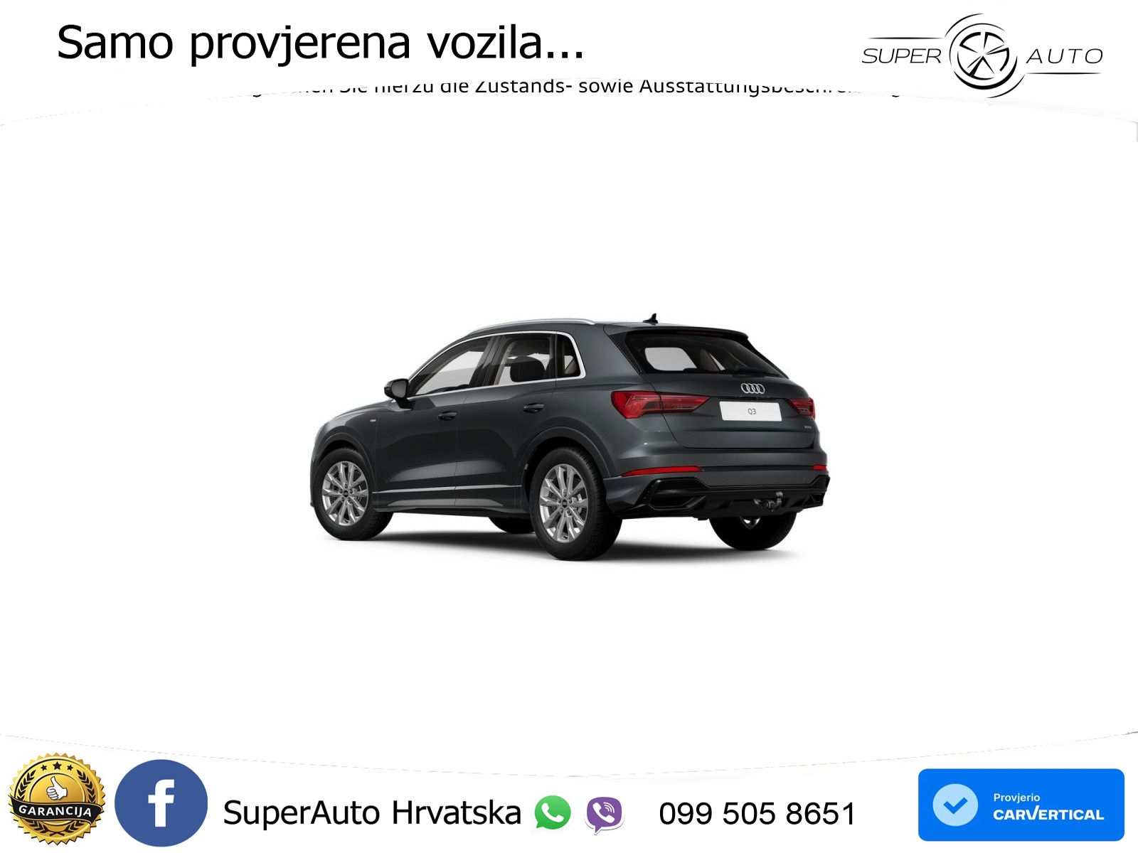 Audi Q3 40 TFSI (190 KS) quattro S tronic S line LED+GR SJED+ACC