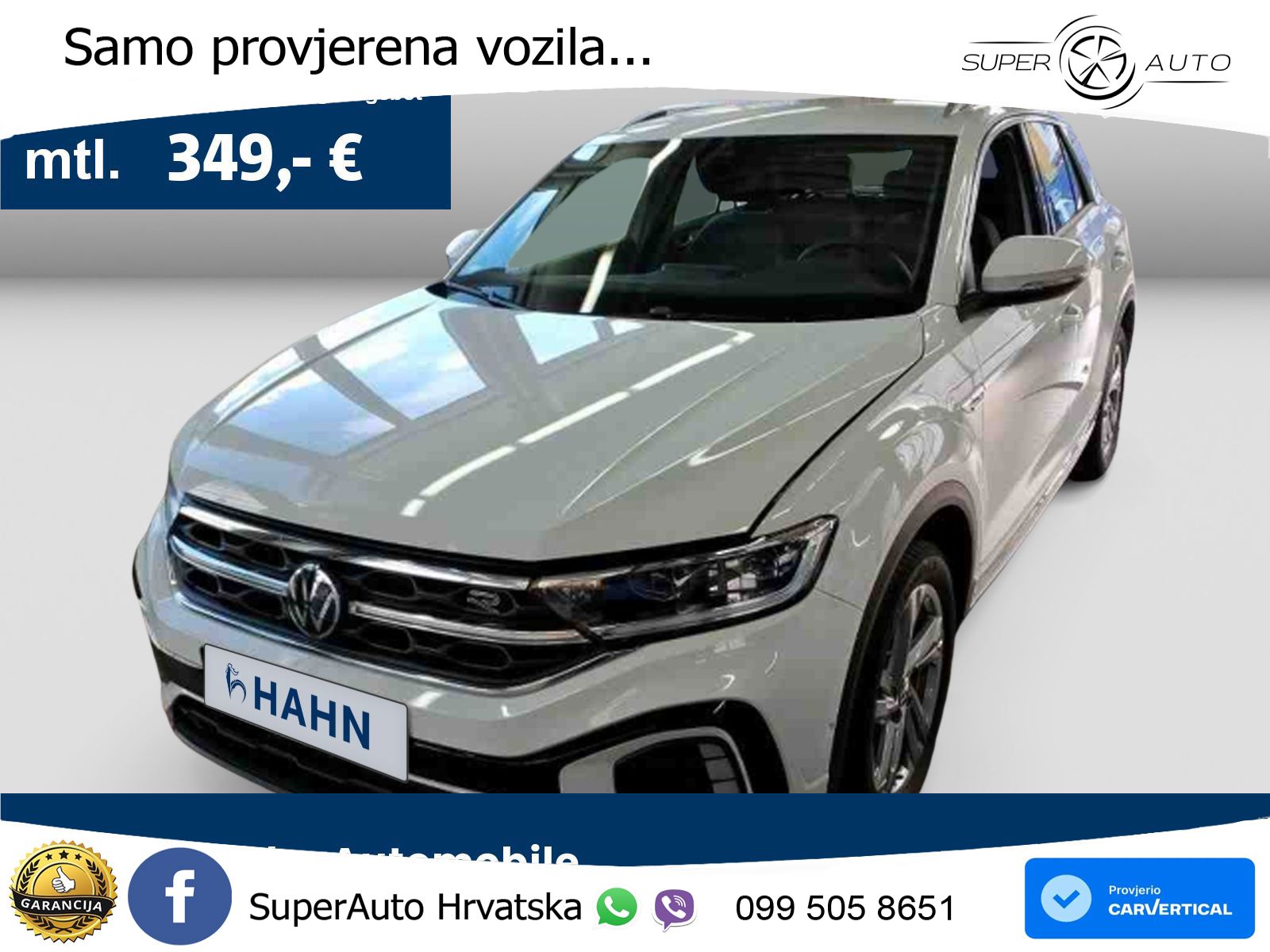 Volkswagen T-Roc 2.0 TSI (190 KS) 4M DSG R-Line LED+GR SJED+ACC