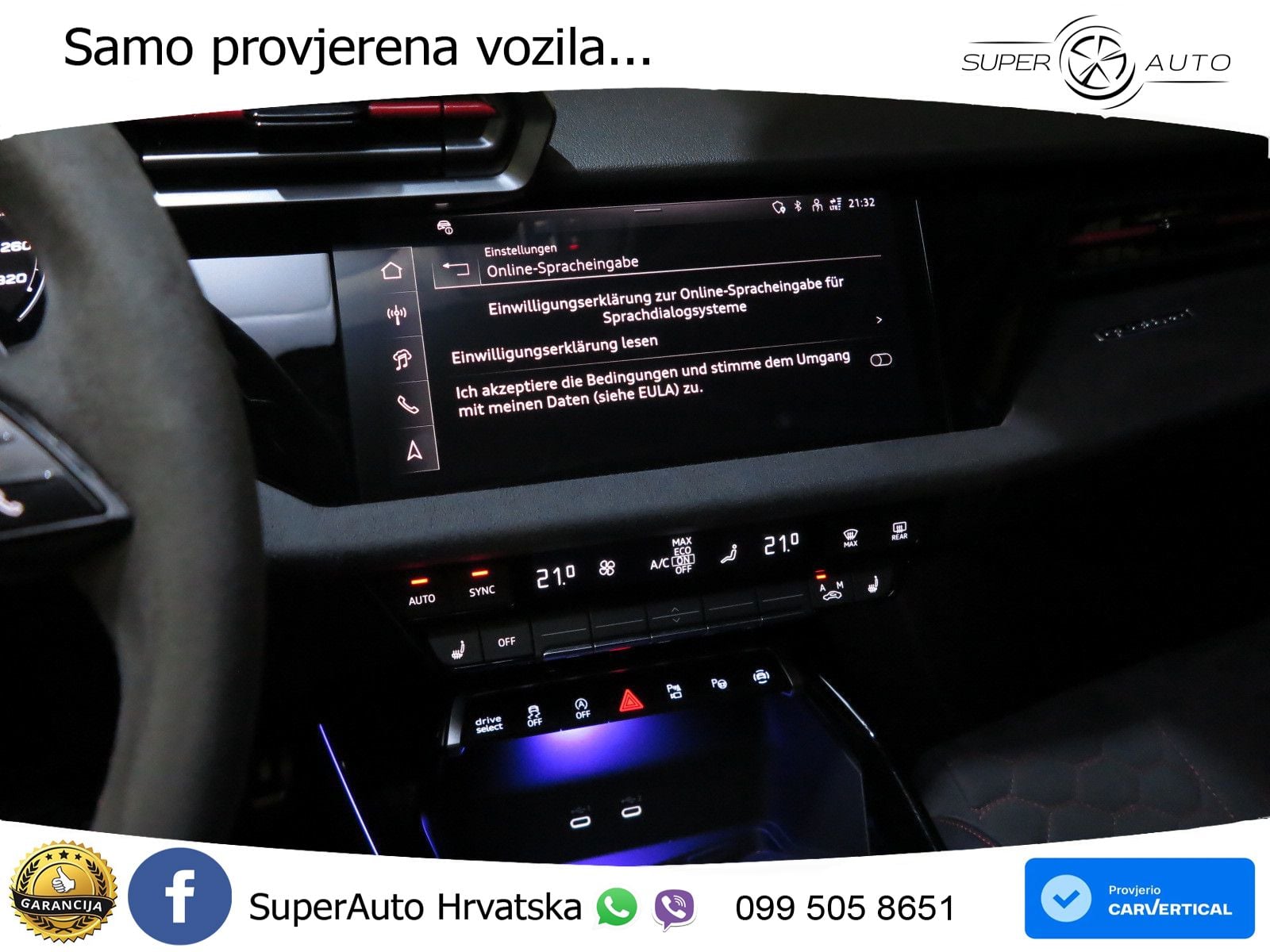 Audi RS3 Sedan 2.5 TFSI (400 KS) quattro S tronic LED+GR SJED+ACC