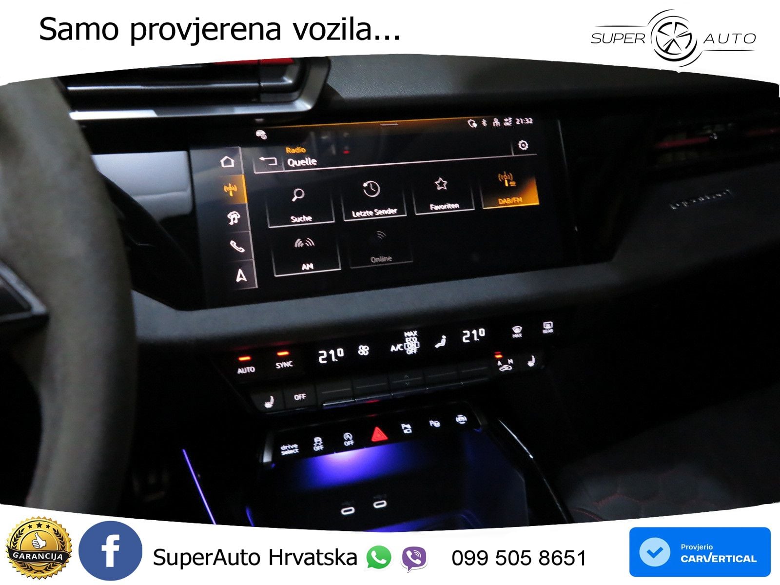 Audi RS3 Sedan 2.5 TFSI (400 KS) quattro S tronic LED+GR SJED+ACC