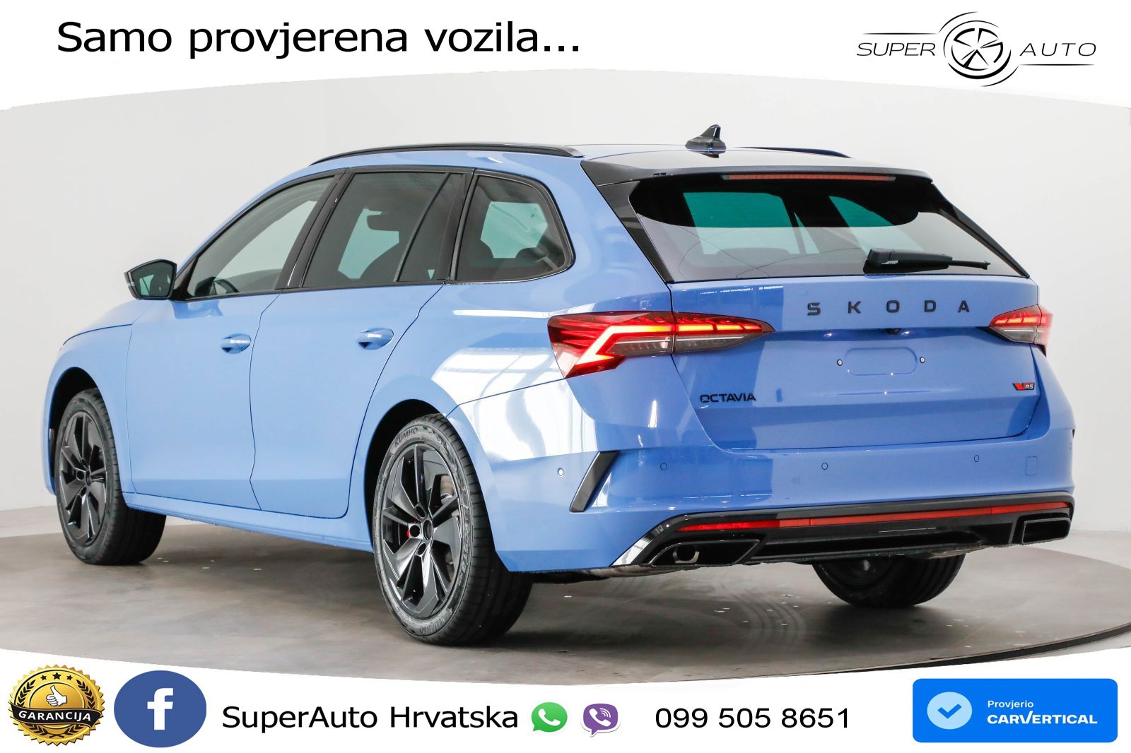 Škoda Octavia Combi RS 2.0 TSI (265 KS) DSG LED+GR SJED+ACC