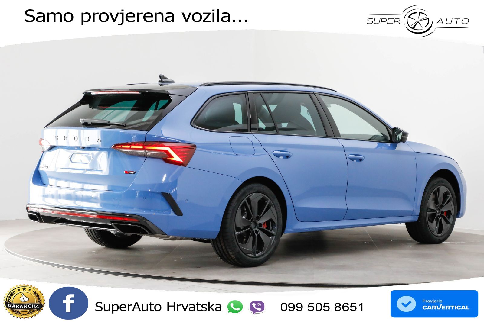 Škoda Octavia Combi RS 2.0 TSI (265 KS) DSG LED+GR SJED+ACC