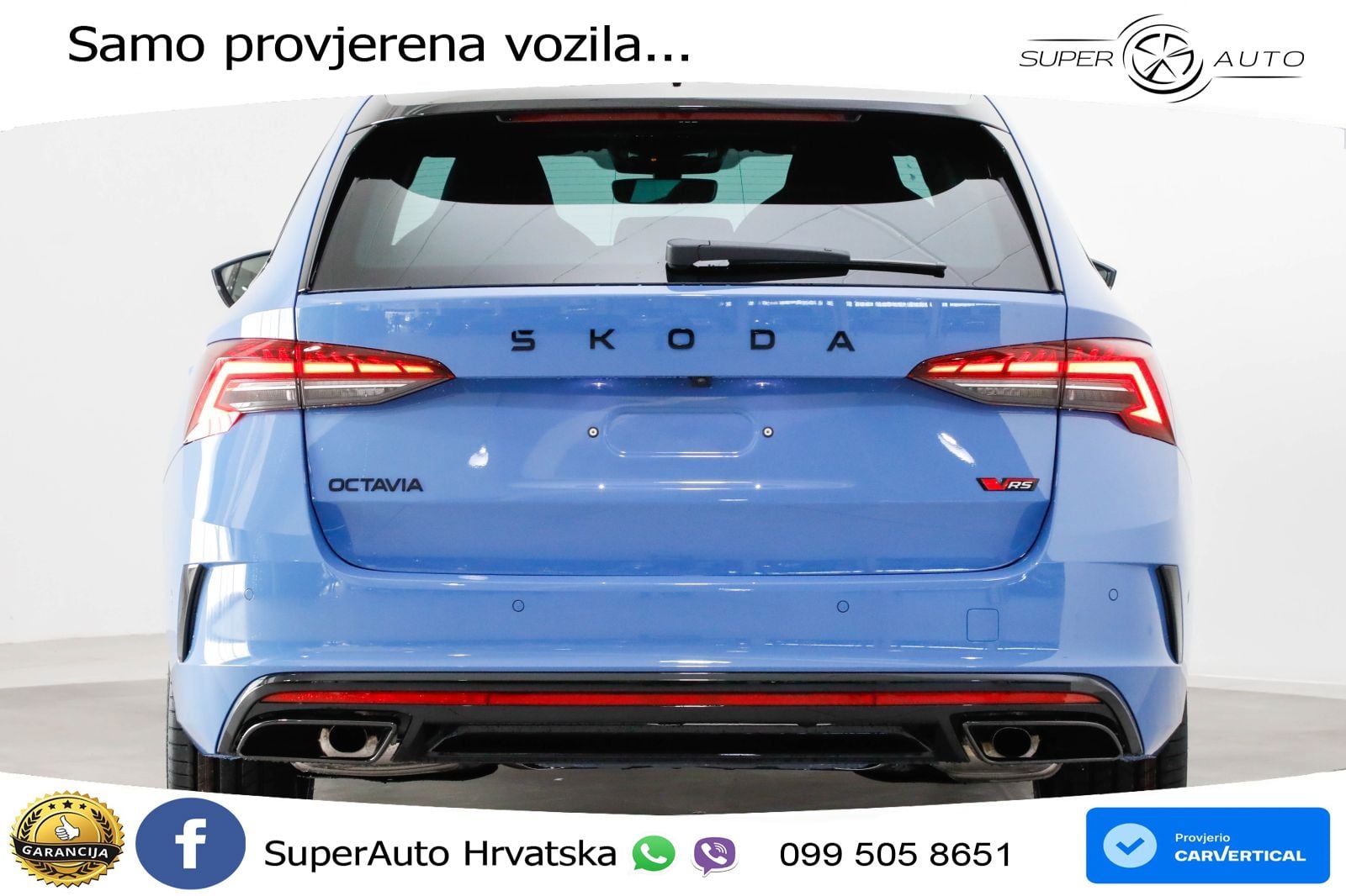 Škoda Octavia Combi RS 2.0 TSI (265 KS) DSG LED+GR SJED+ACC