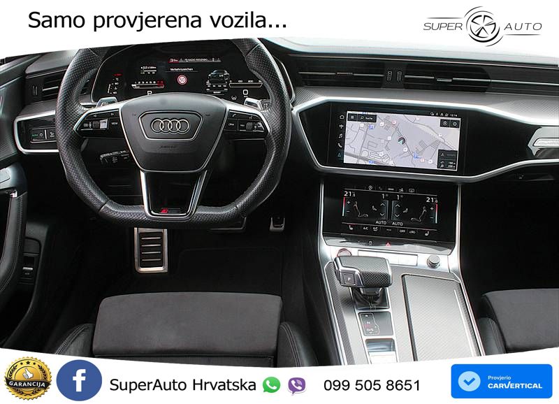 Audi RS7 4.0 TFSI V8 (600 KS) quattro tiptronic ZRAČNI+ACC+GR SJED+KAM