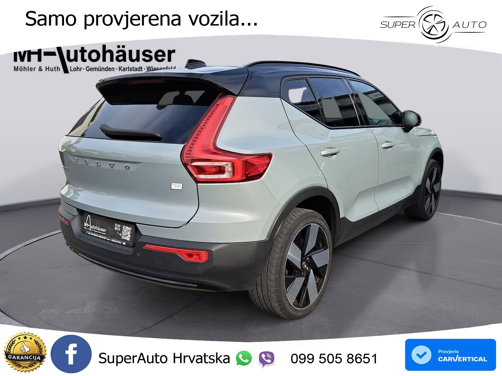 Volvo XC40 Recharge Twin 78 kWh 408 KS AWD LED+GR SJED+ACC