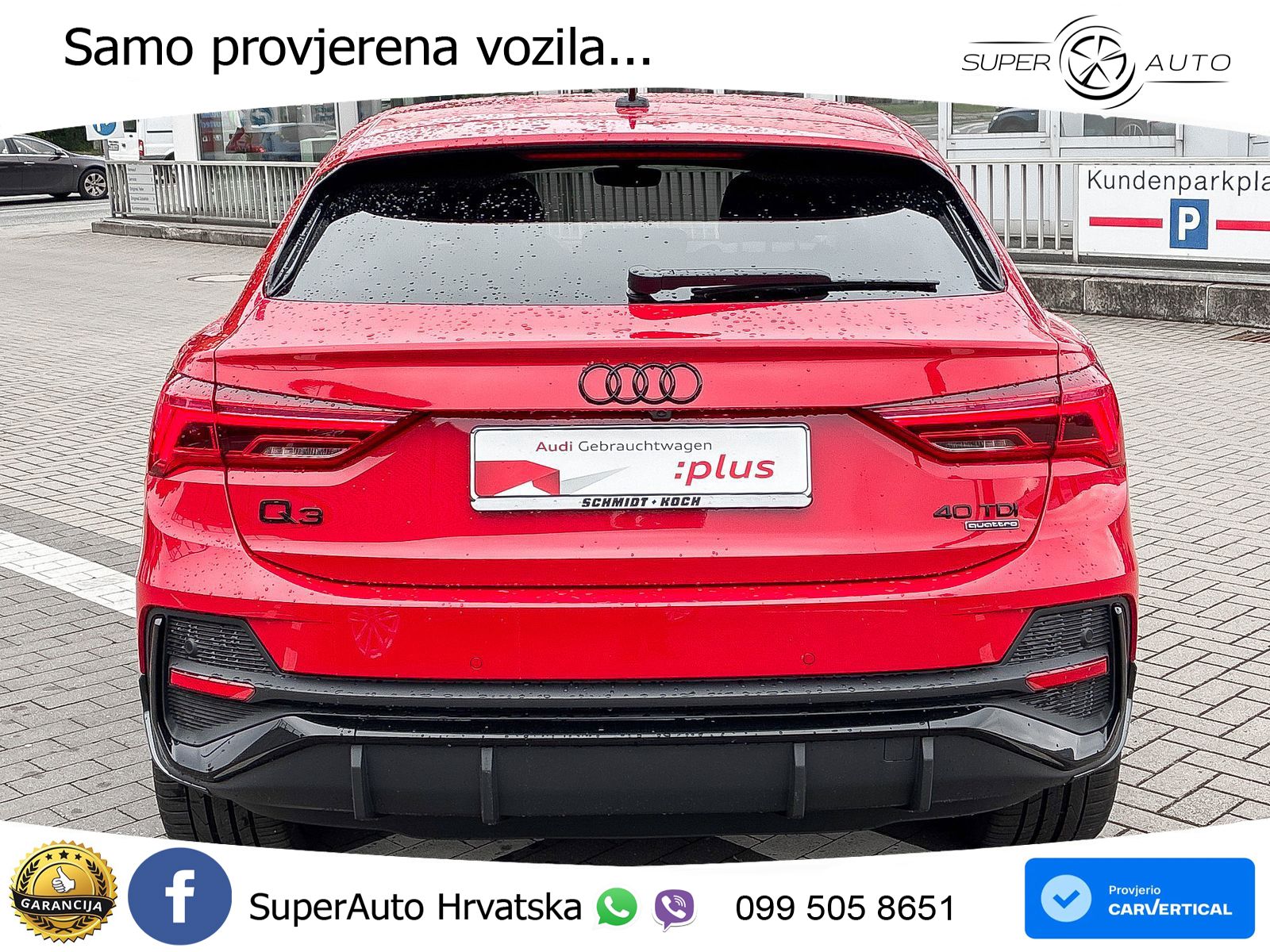 Audi Q3 Sportback 40 TDI (193 KS) quattro S tronic S line LED+GR SJED+ACC