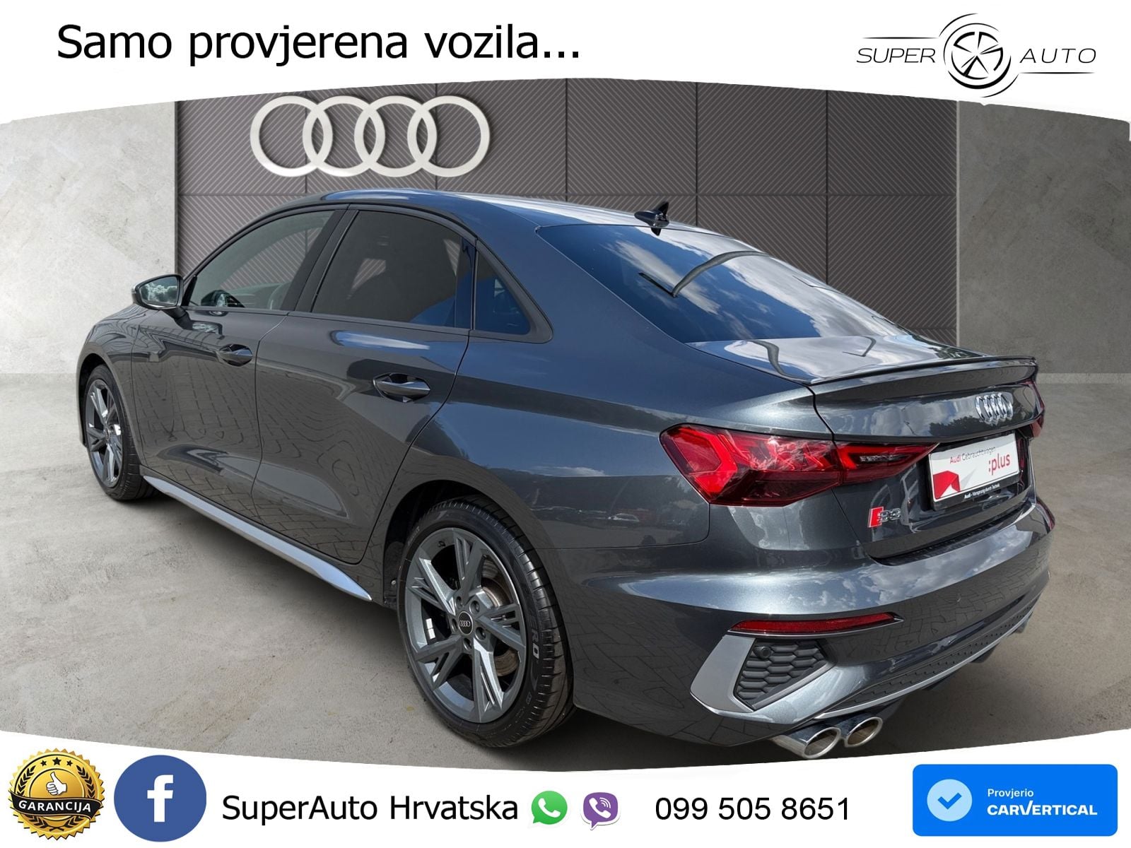Audi S3 Limuzina 2.0 TFSI (310 KS) quattro S tronic LED+GR SJED+ACC