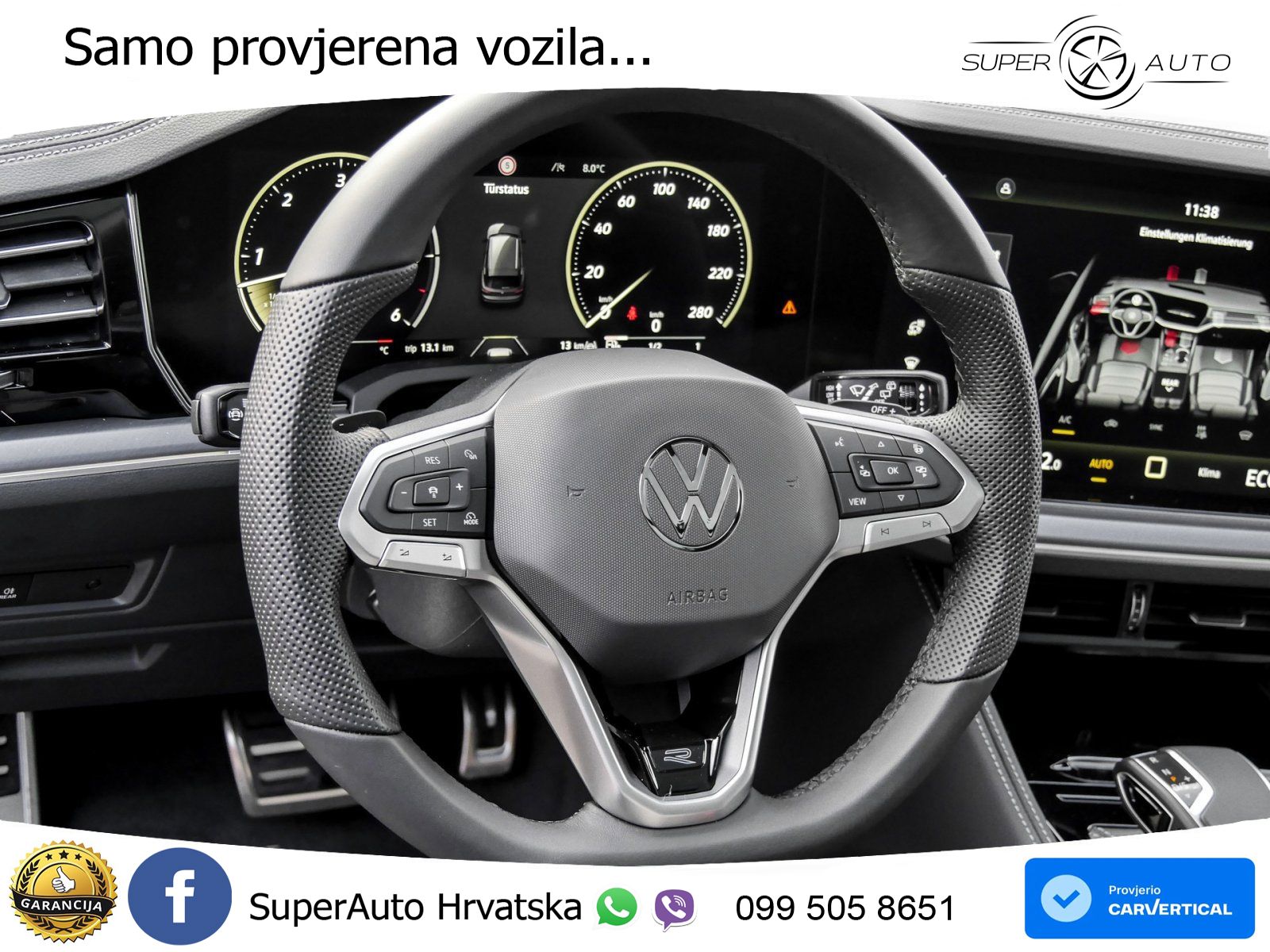 Volkswagen Touareg 3.0 V6 TDI (286 KS) 4MOTION Tiptronic ZRAČNI+ACC+GR SJED+KAM+PANO