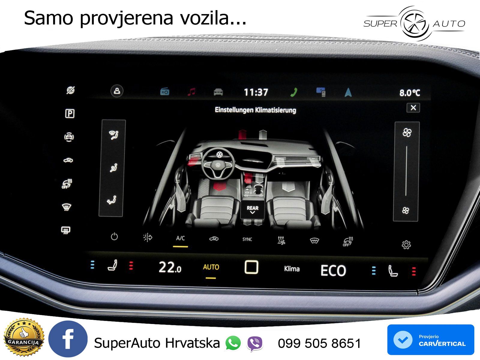 Volkswagen Touareg 3.0 V6 TDI (286 KS) 4MOTION Tiptronic ZRAČNI+ACC+GR SJED+KAM+PANO