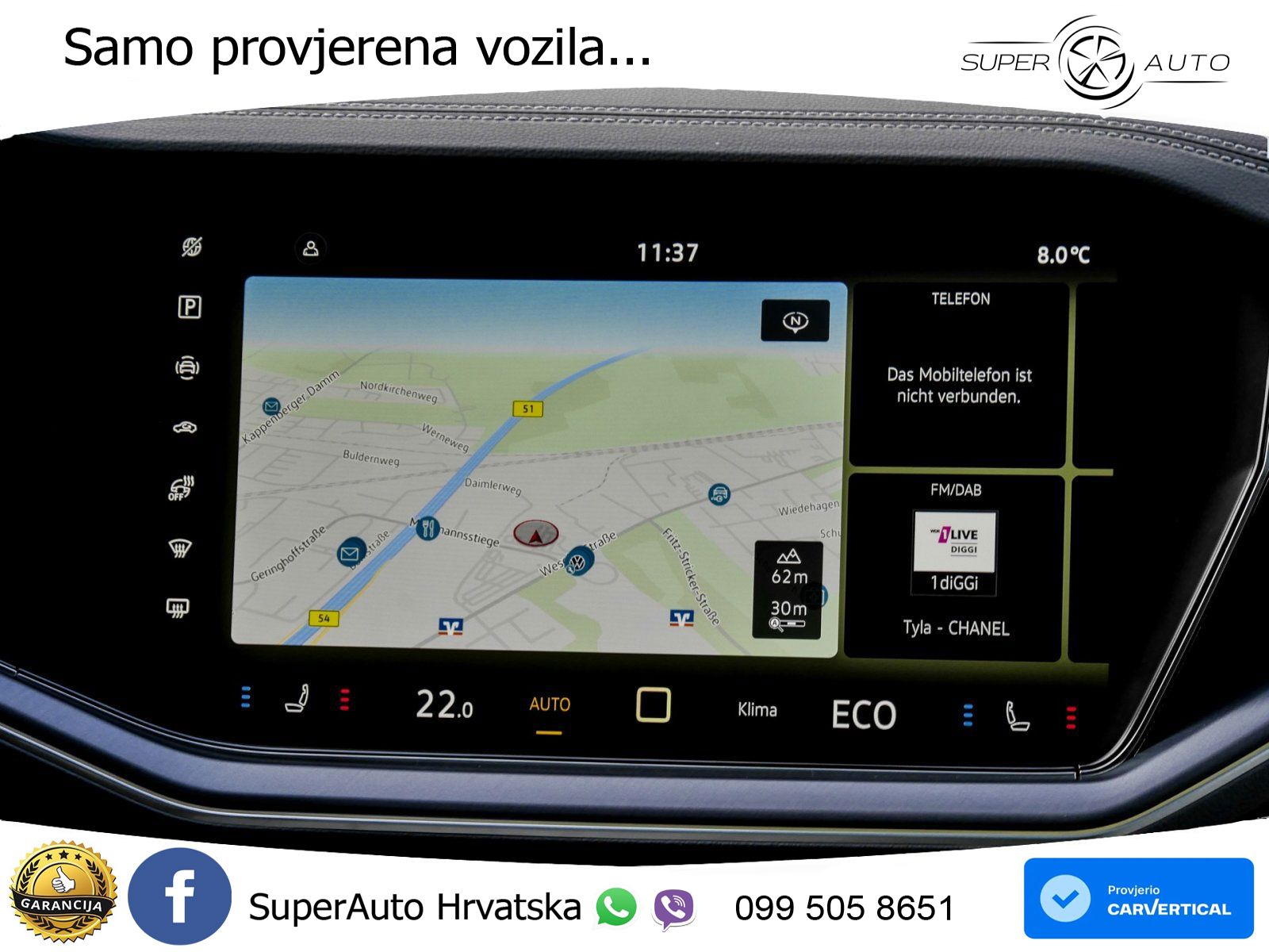 Volkswagen Touareg 3.0 V6 TDI (286 KS) 4MOTION Tiptronic ZRAČNI+ACC+GR SJED+KAM+PANO