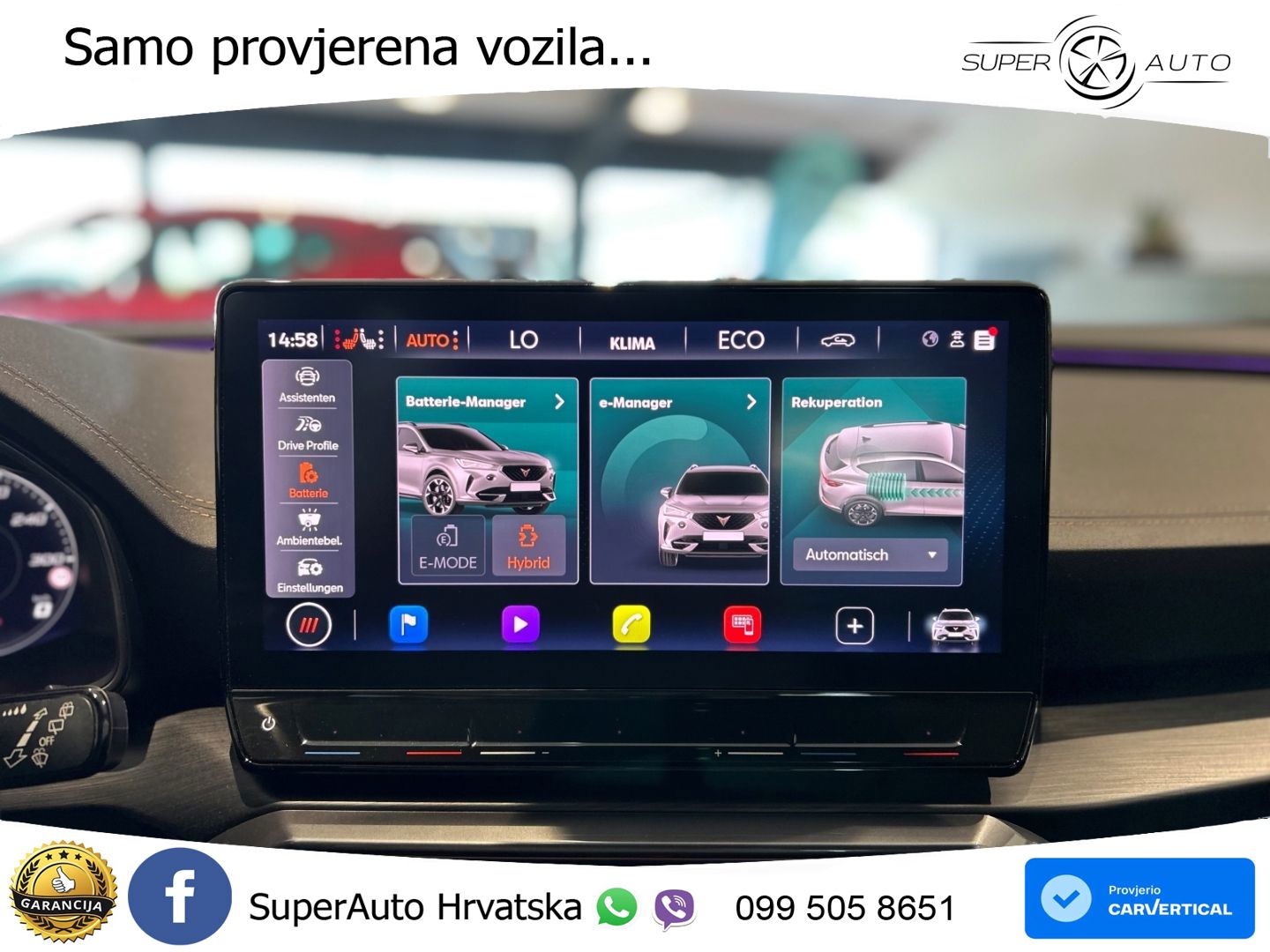 Cupra Formentor 1.4 TSI (245 KS) e-Hybrid DSG VZ LED+GR SJED+ACC