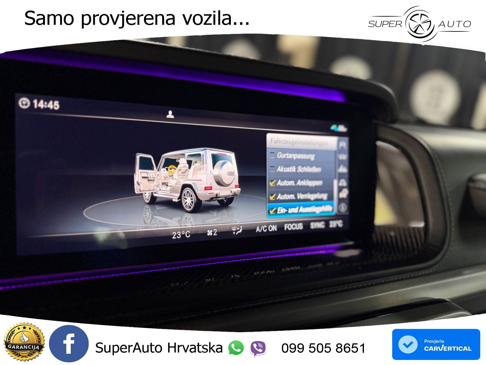 Mercedes AMG G 63 Long V8 (585 KS) 4MATIC 9G-TRONIC AMG SPEEDSHIFT PLUS ACC+HEAD+4xGR SJED+360+PANO