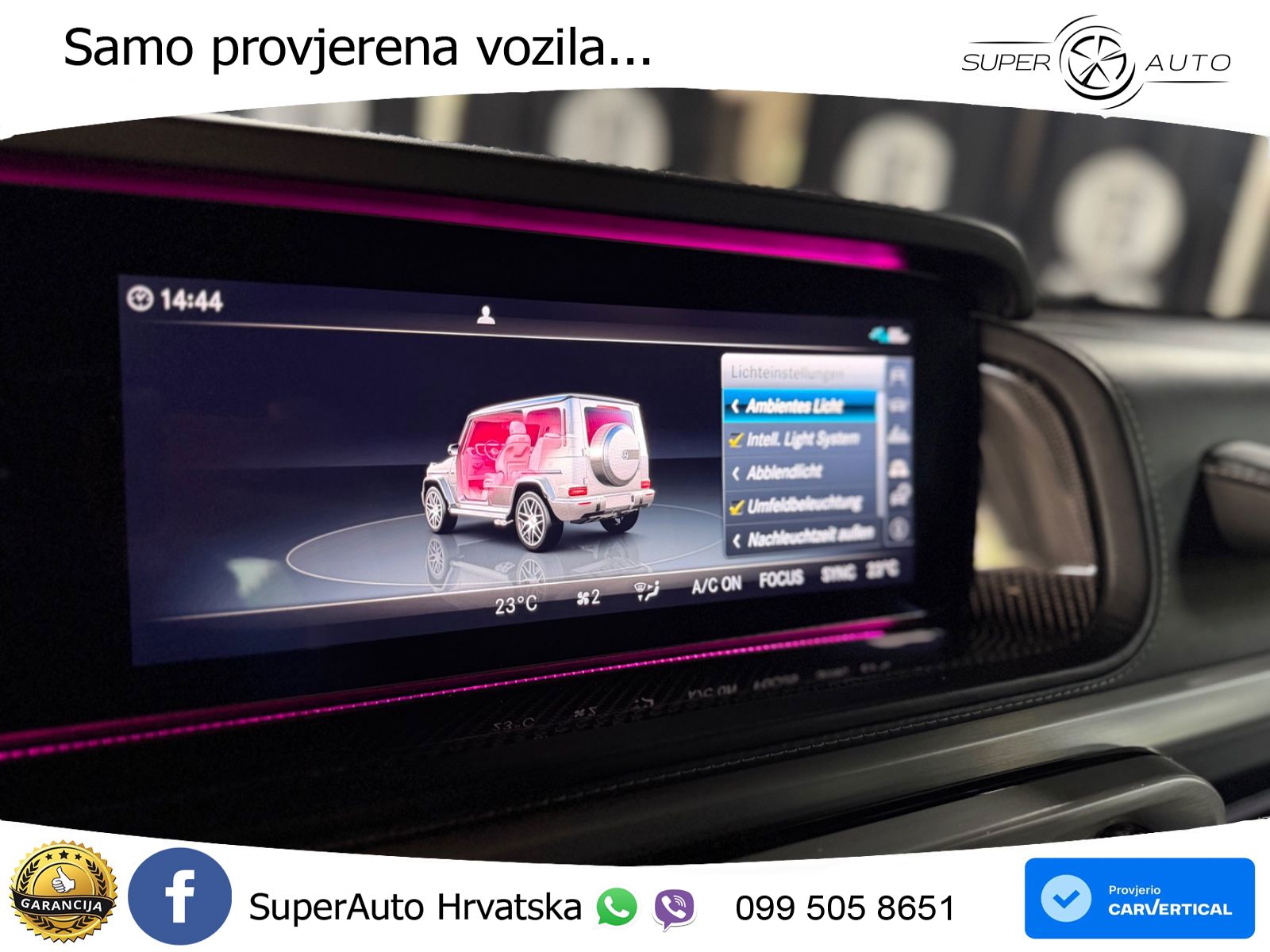 Mercedes AMG G 63 Long V8 (585 KS) 4MATIC 9G-TRONIC AMG SPEEDSHIFT PLUS ACC+HEAD+4xGR SJED+360+PANO