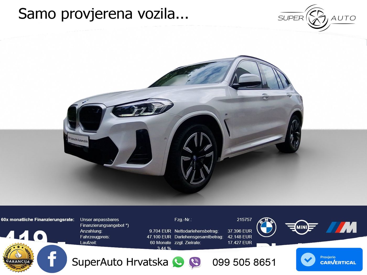 BMW iX3 80 kWh (286 KS)