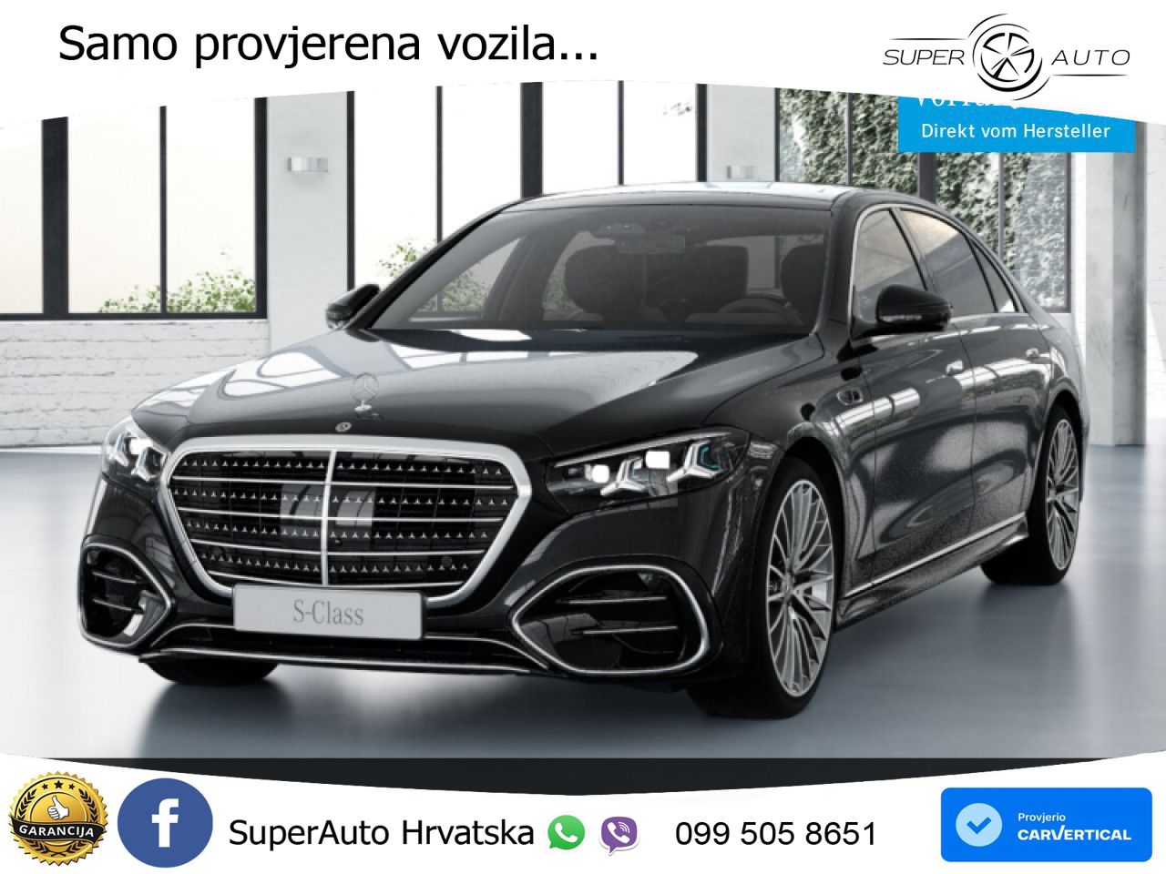 Mercedes S 450d (367 KS) EQ Boost 4MATIC 9G-TRONIC AMG ZRAČNI+ACC+GR SJED+KAM+PANO