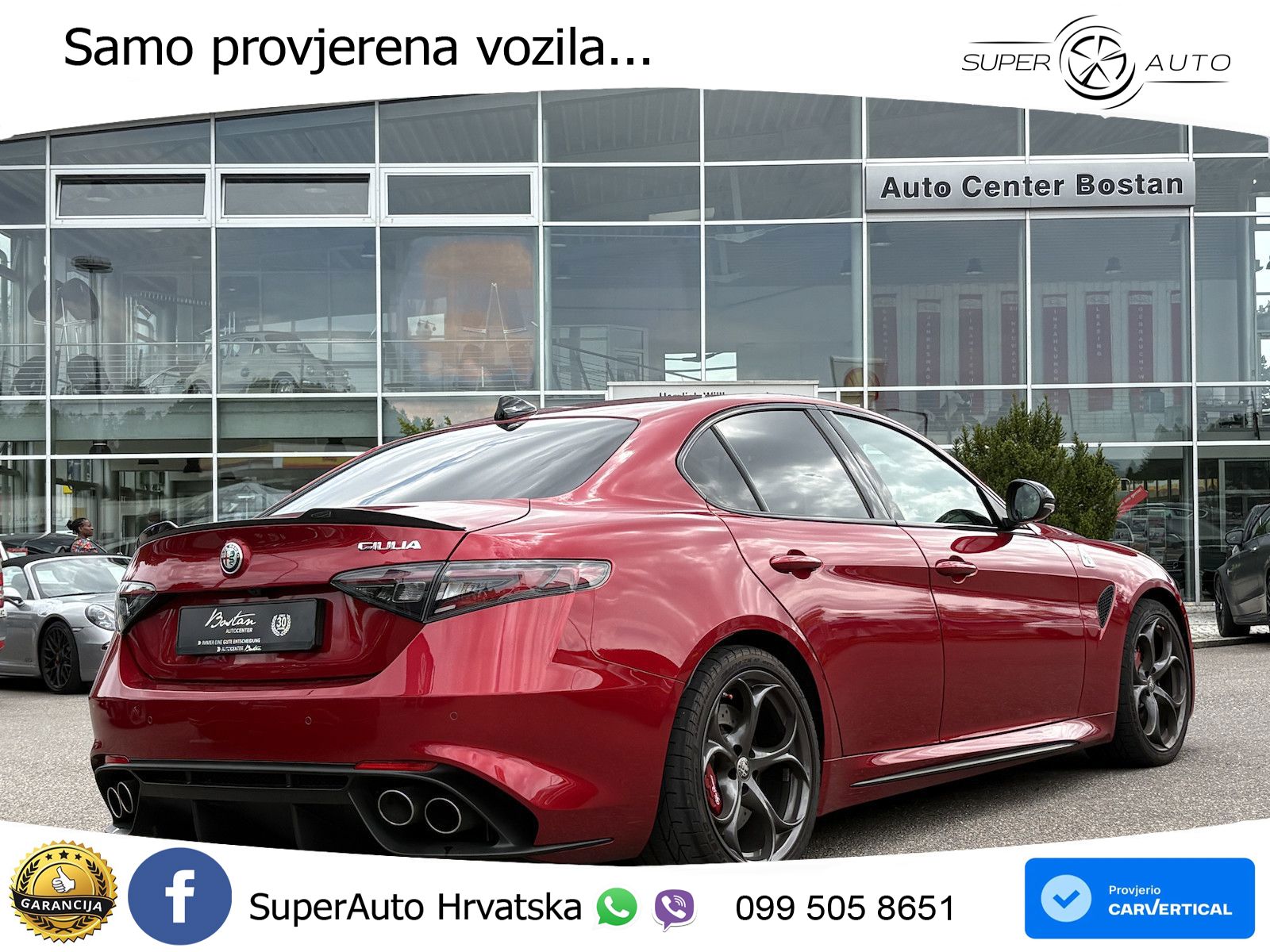 Alfa Romeo Giulia Quadrifoglio 2.9 V6 Bi-Turbo (520 KS) Automatic LED+GR SJED+ACC