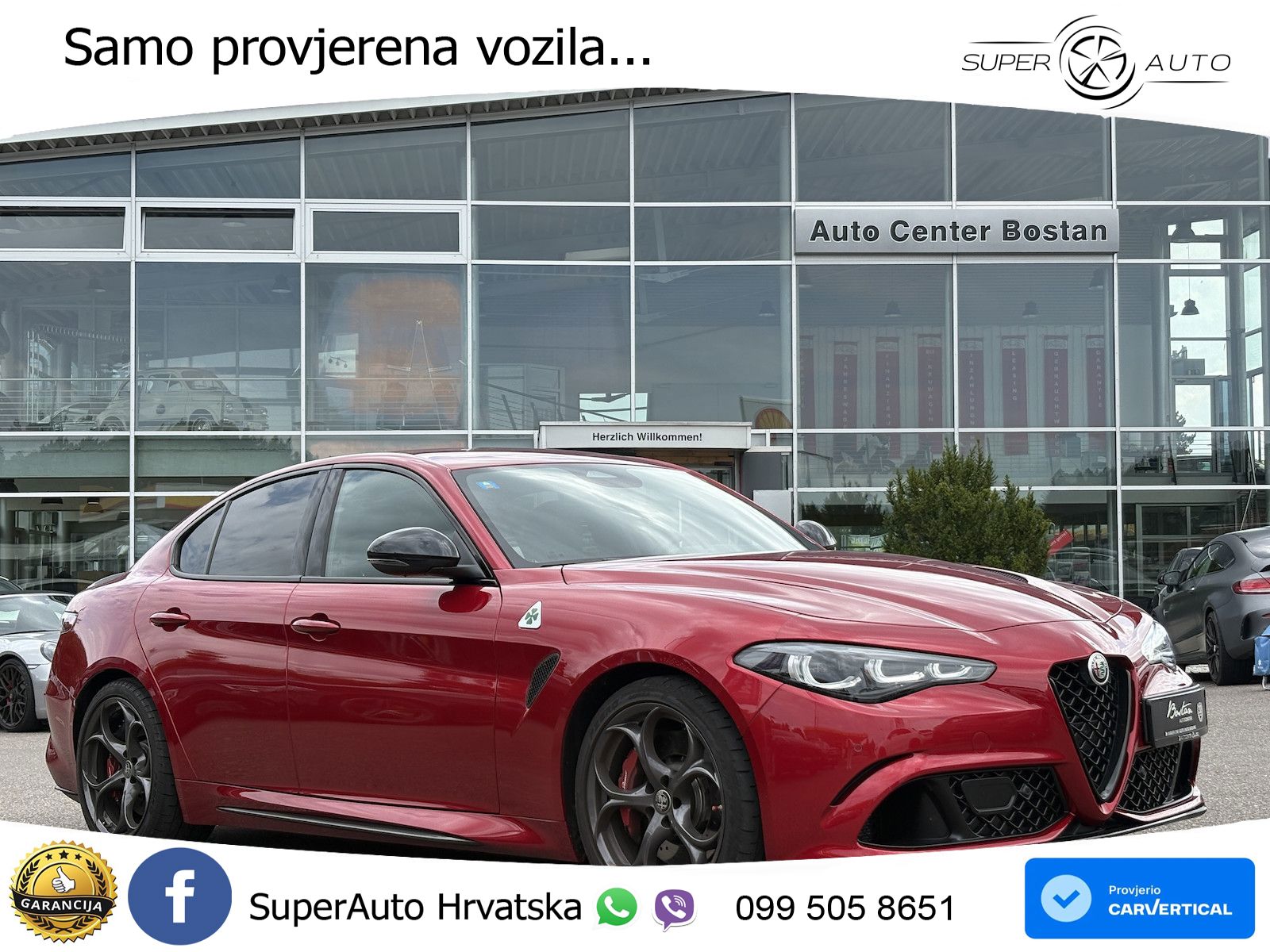 Alfa Romeo Giulia Quadrifoglio 2.9 V6 Bi-Turbo (520 KS) Automatic LED+GR SJED+ACC