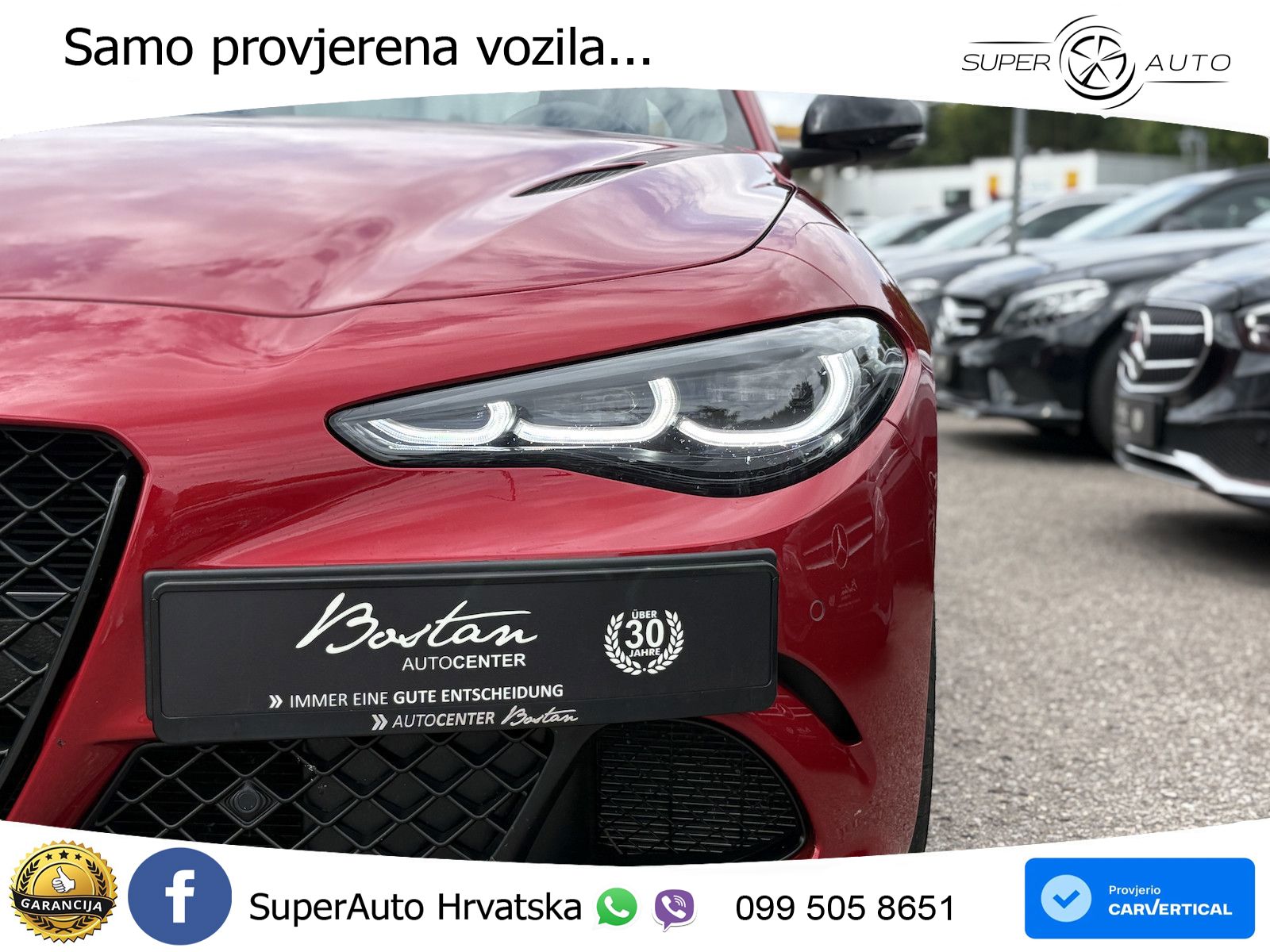 Alfa Romeo Giulia Quadrifoglio 2.9 V6 Bi-Turbo (520 KS) Automatic LED+GR SJED+ACC