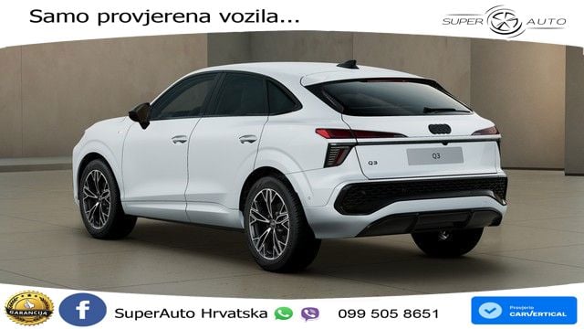 Audi Q3 Sportback 1.5 TFSI (150 KS) S tronic S line LED+GR SJED+ACC