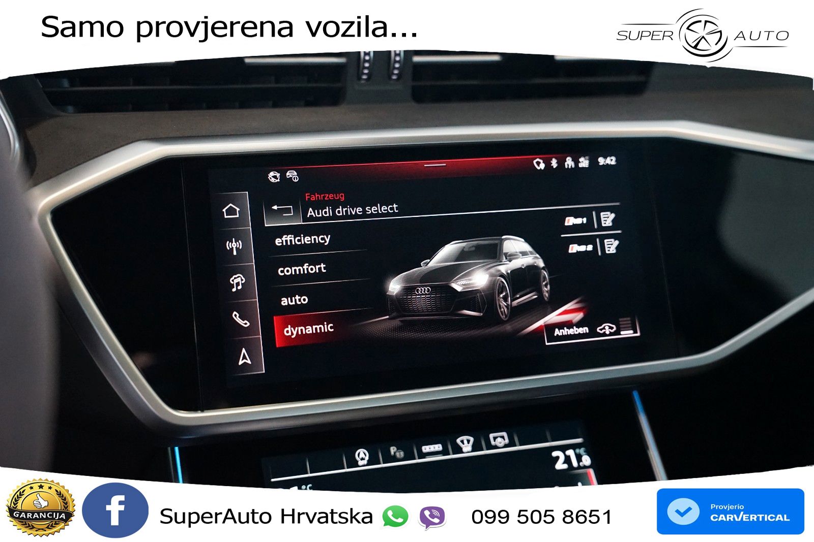 Audi RS6 Avant 4.0 TFSI V8 performance (630 KS)  quattro tiptronic LED+GR SJED+ACC