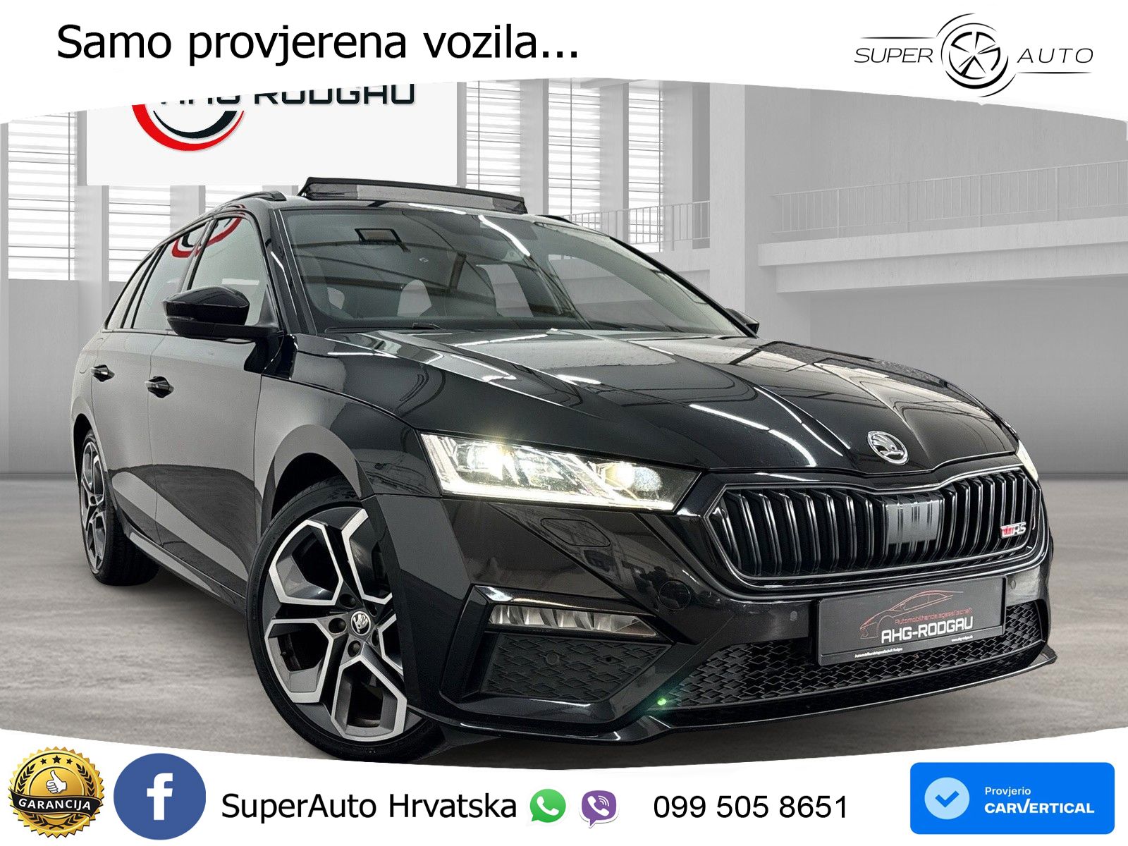 Škoda Octavia Combi RS 2.0 TDI (200 KS) 4x4 DSG LED+GR SJED+ACC