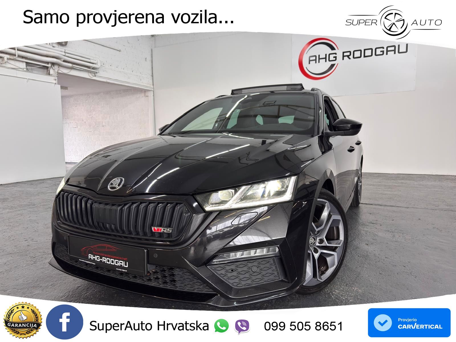 Škoda Octavia Combi RS 2.0 TDI (200 KS) 4x4 DSG LED+GR SJED+ACC