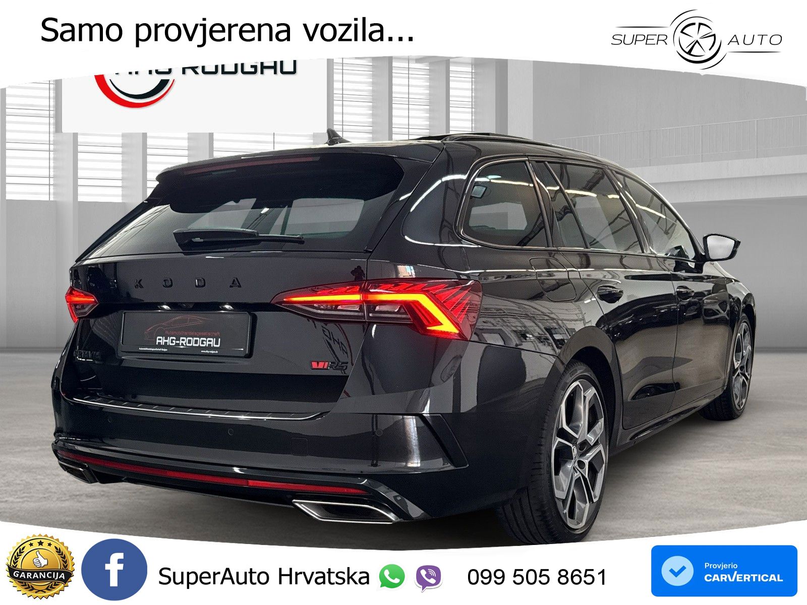 Škoda Octavia Combi RS 2.0 TDI (200 KS) 4x4 DSG LED+GR SJED+ACC