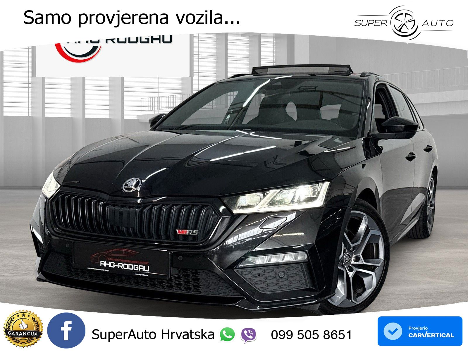 Škoda Octavia Combi RS 2.0 TDI (200 KS) 4x4 DSG LED+GR SJED+ACC